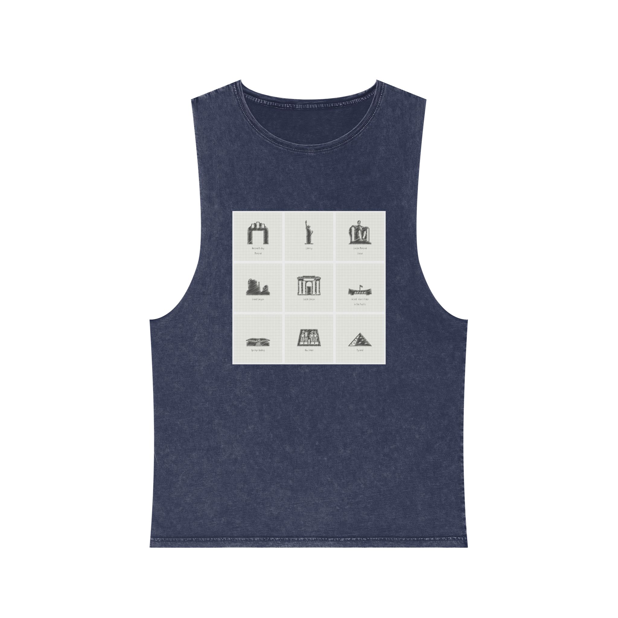 Historical Design E4DC99 Unisex Stonewash Tank Top - Image 13