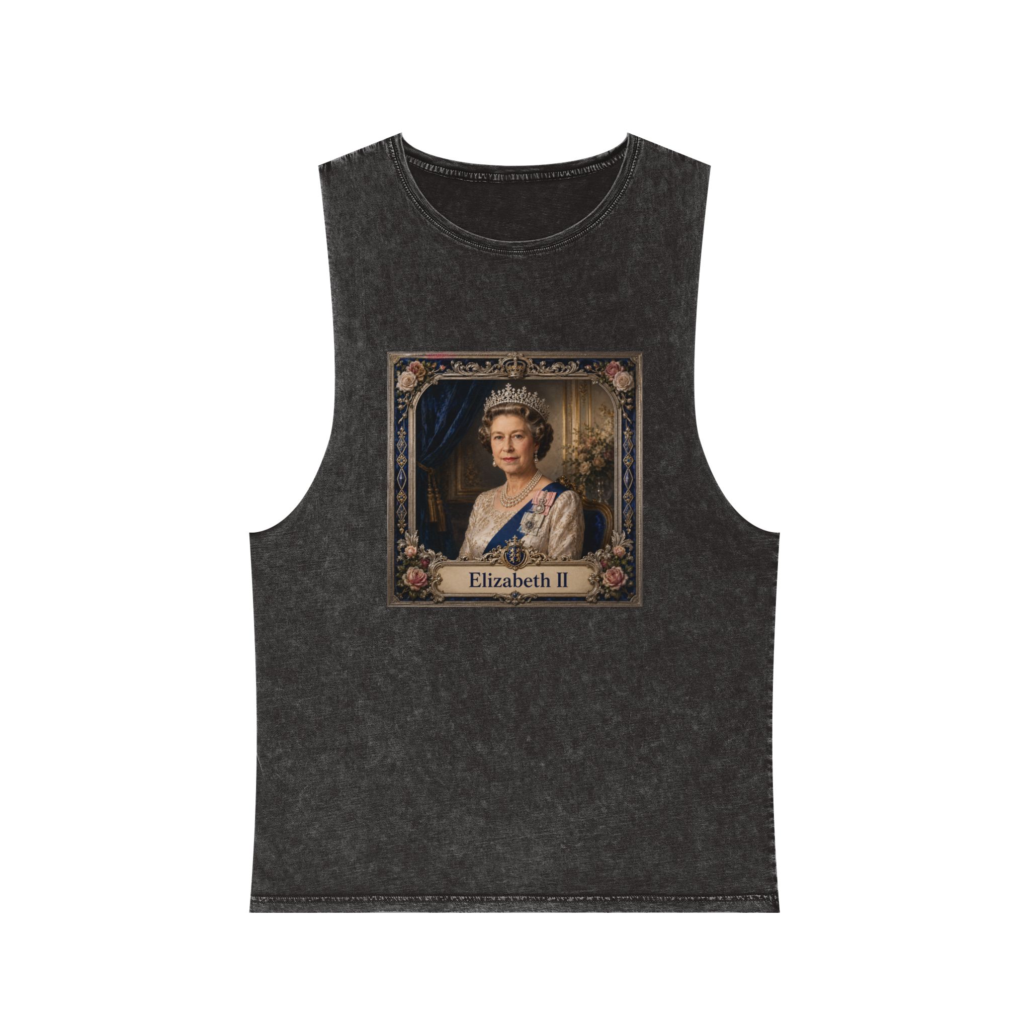 Elizabeth II Unisex Stonewash Tank Top