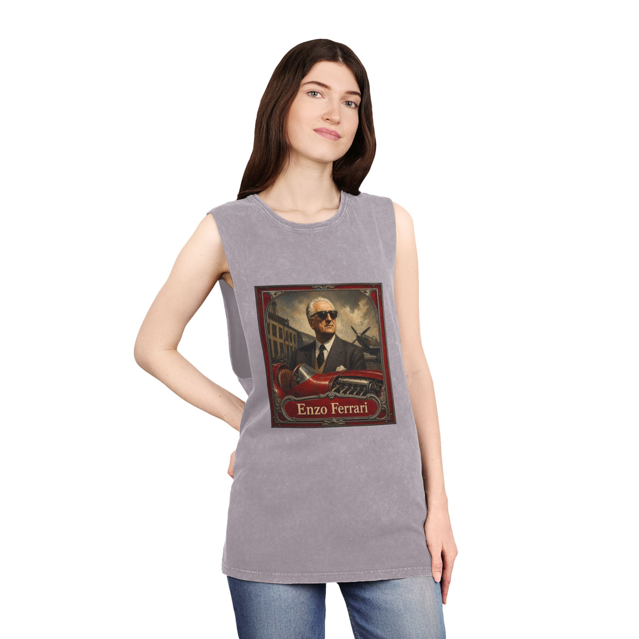 Enzo Ferrari Unisex Stonewash Tank Top - Image 20