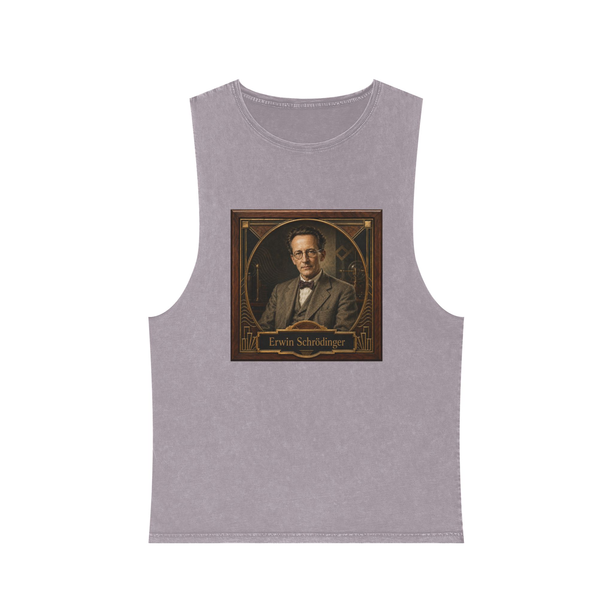 Erwin Schrodinger Unisex Stonewash Tank Top - Image 17