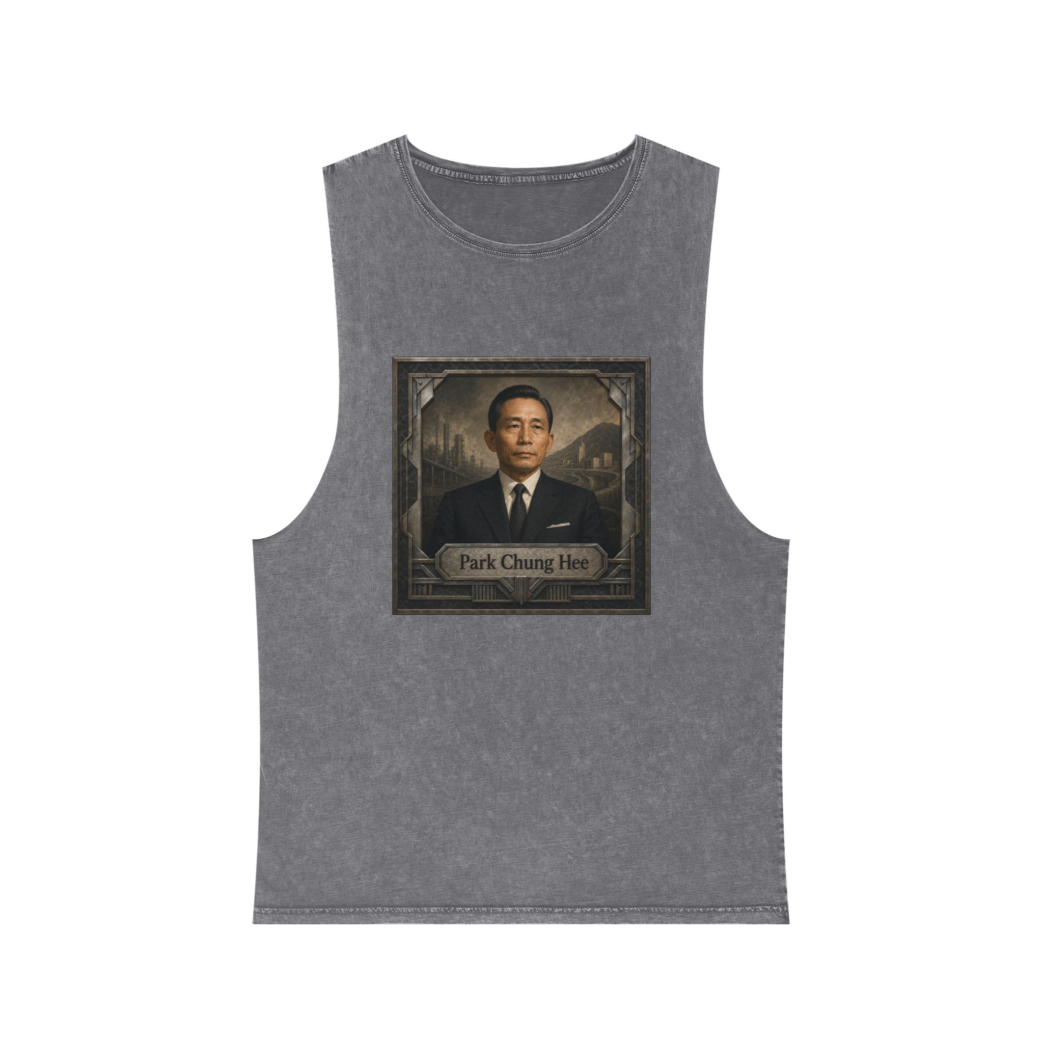 Park Chung Hee Unisex Stonewash Tank Top - Image 9