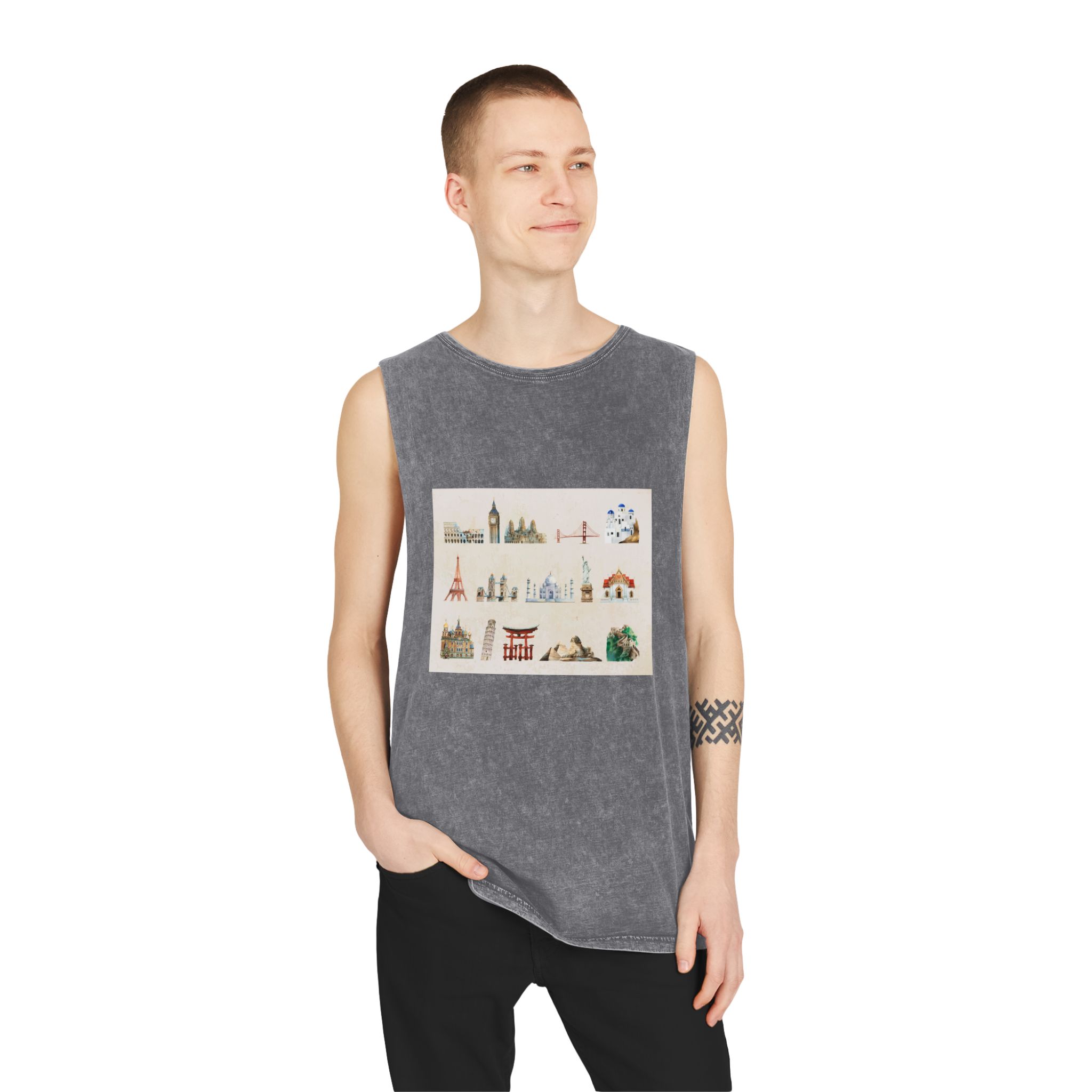 Historical Design 433673 Unisex Stonewash Tank Top - Image 11