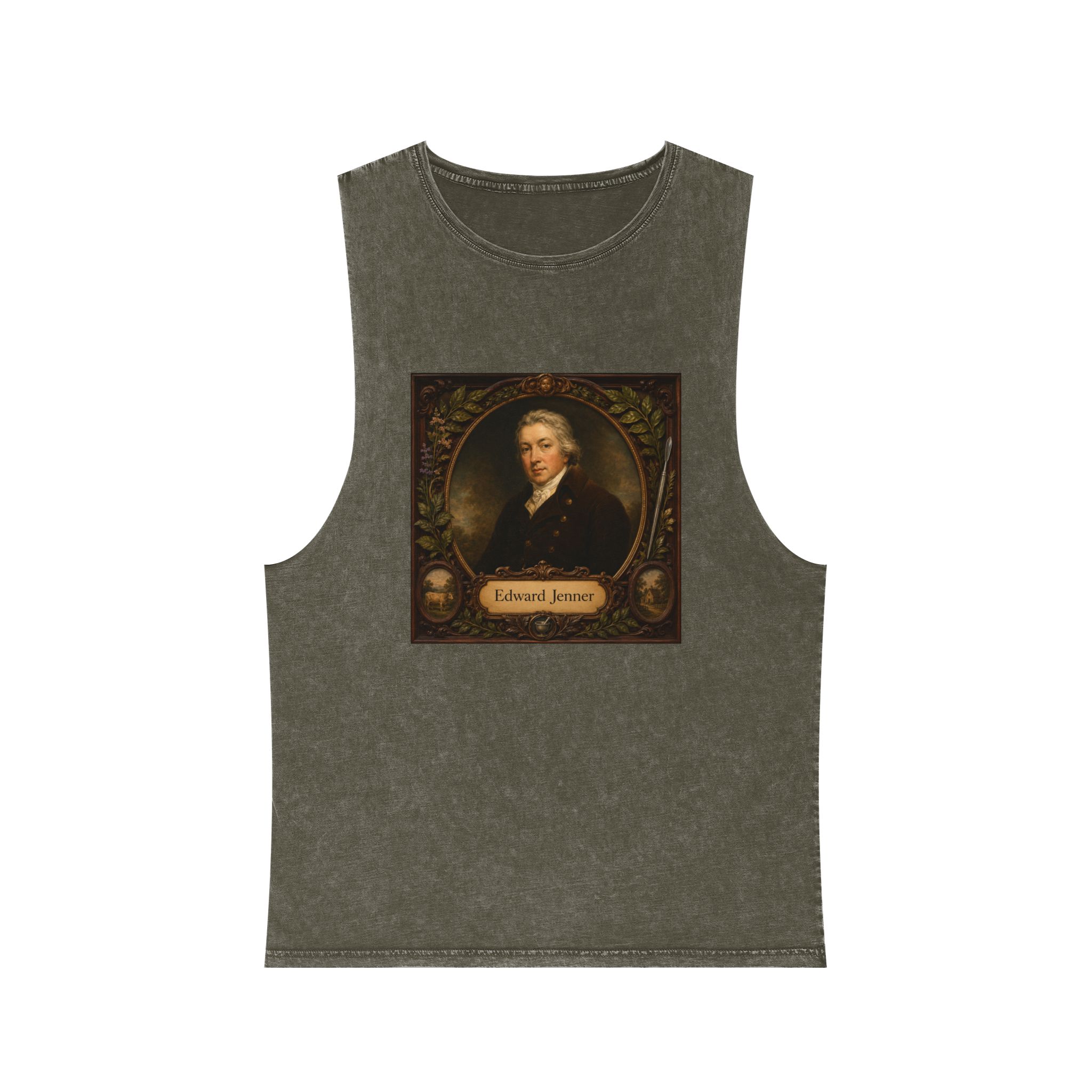 Edward Jenner Unisex Stonewash Tank Top - Image 5