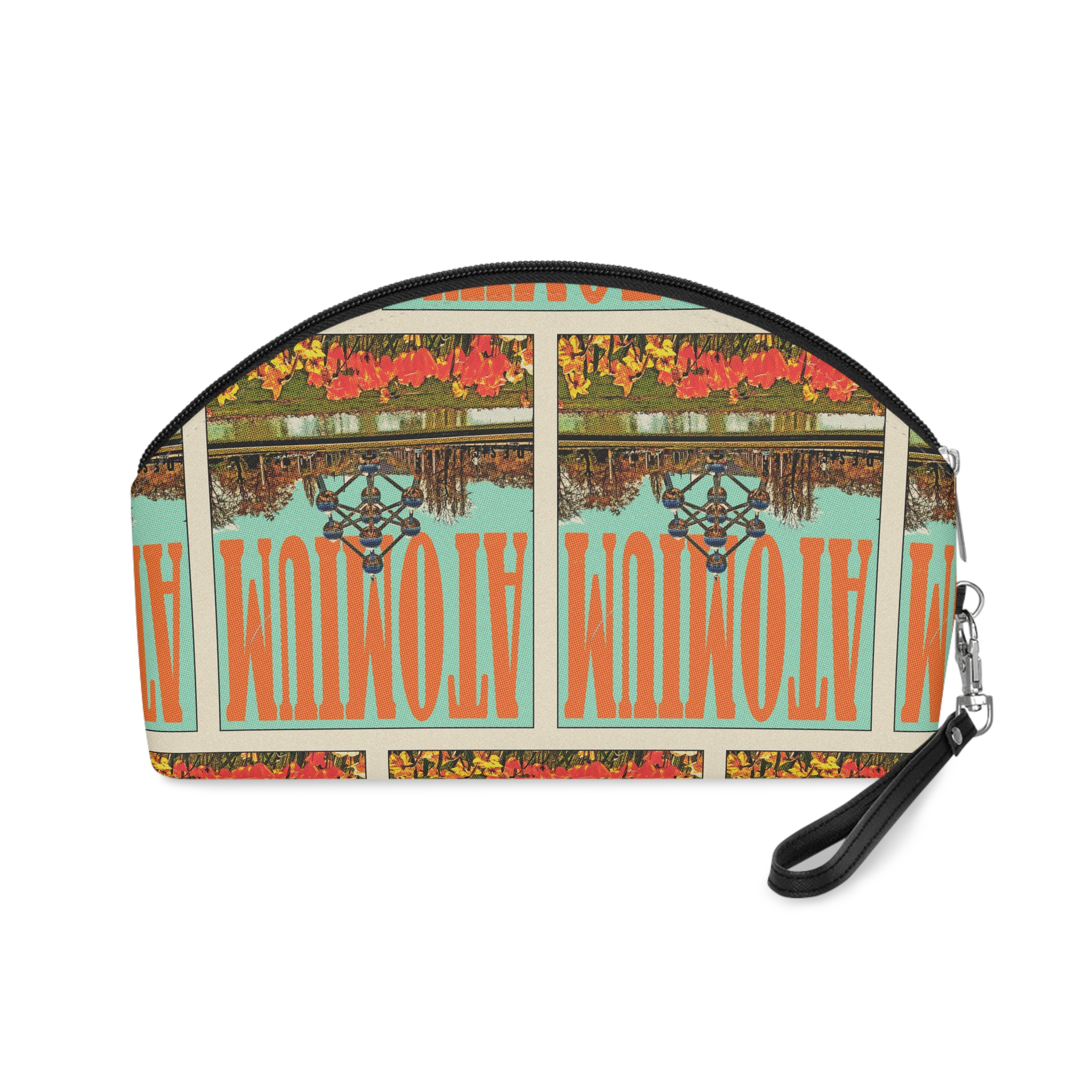 Atomium Retro Travel Poster Makeup Bag - Image 2