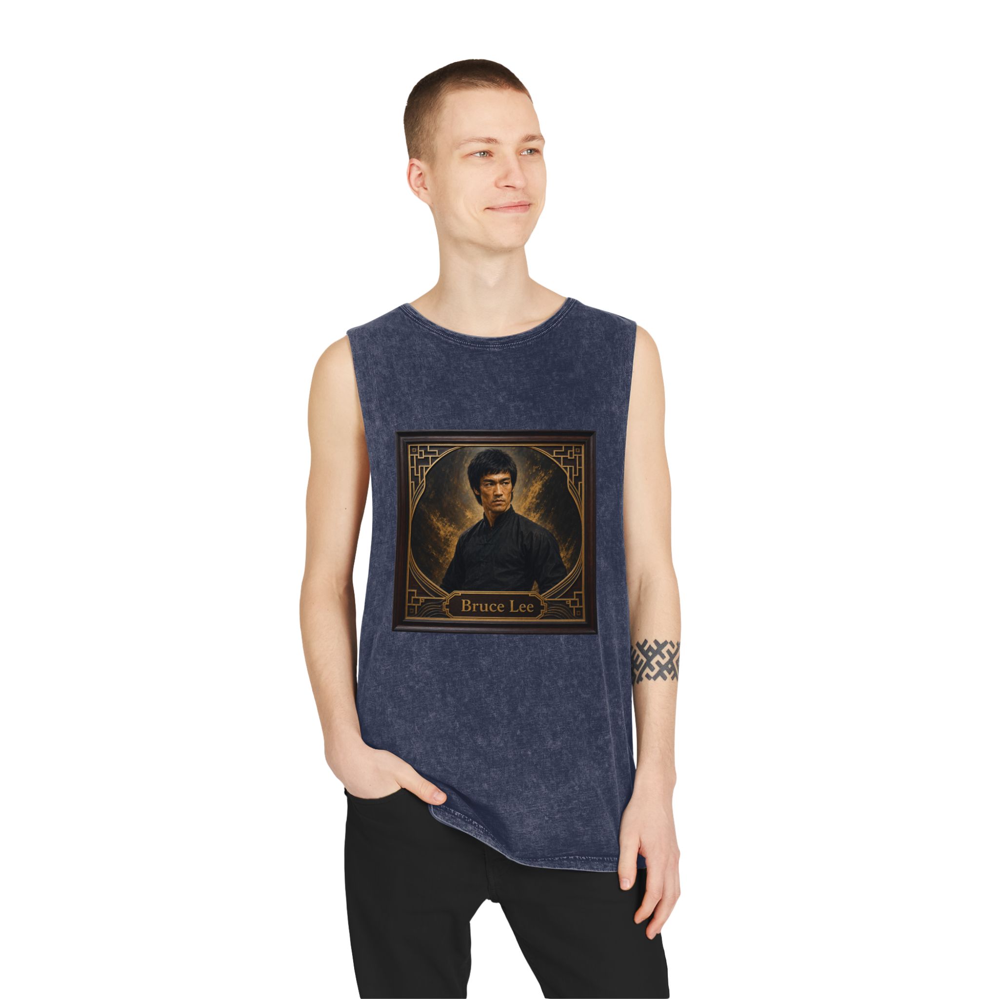 Bruce Lee Unisex Stonewash Tank Top - Image 15