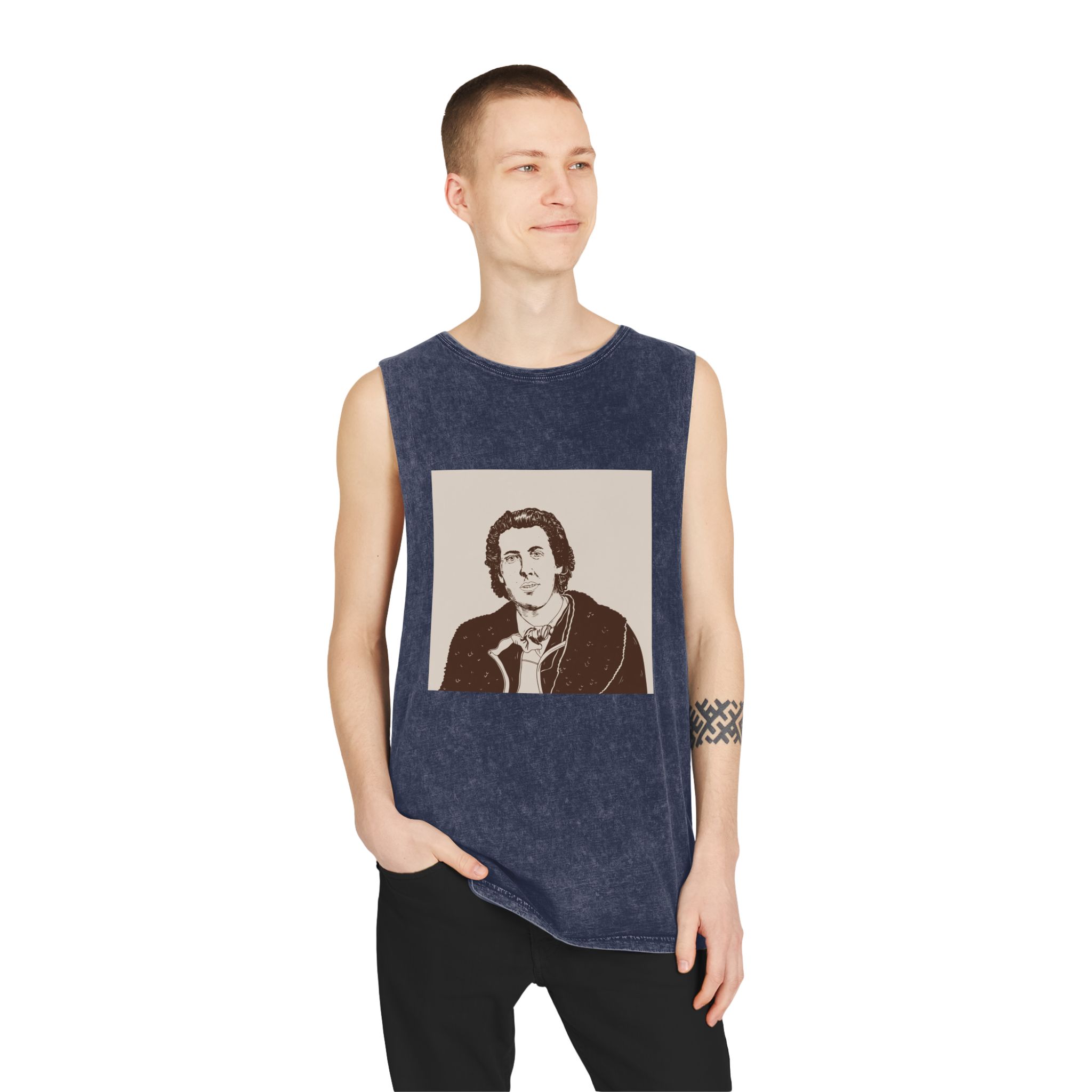 Historical Design 3EDFE4 Unisex Stonewash Tank Top - Image 15