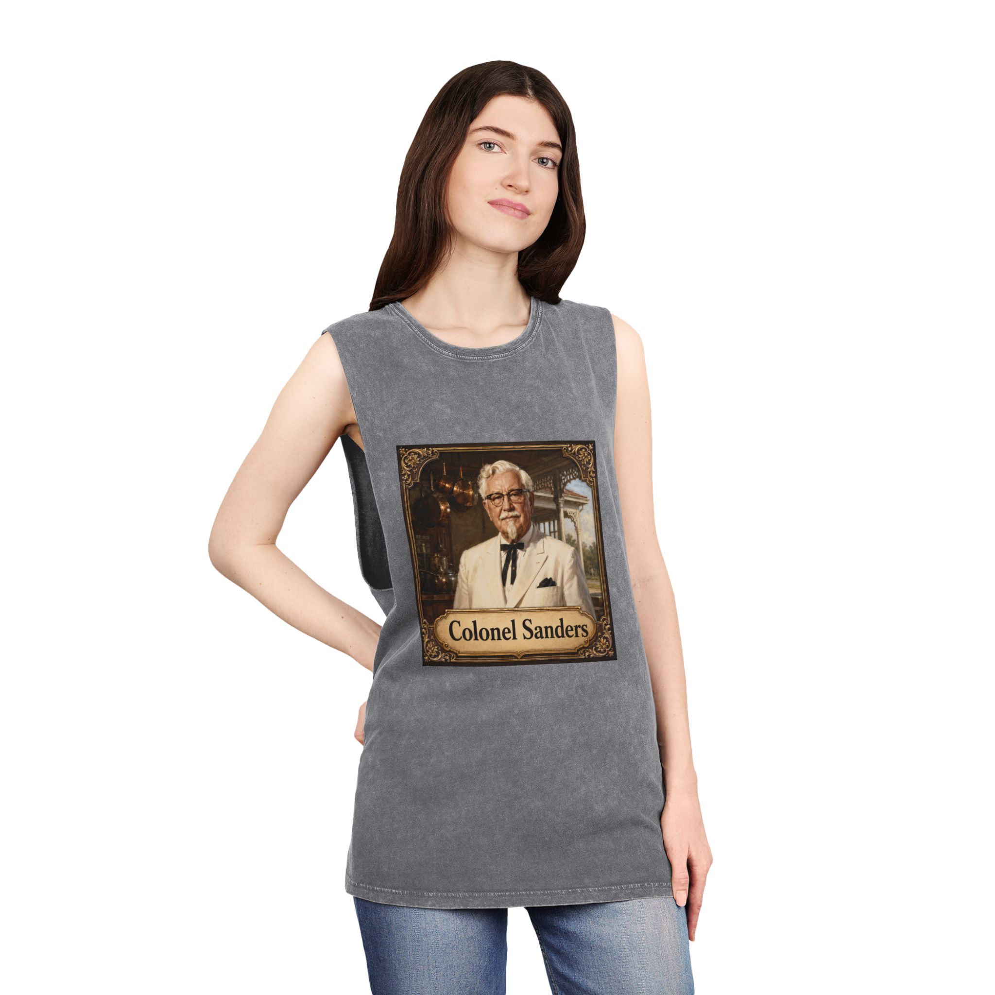 Colonel Sanders Unisex Stonewash Tank Top - Image 12