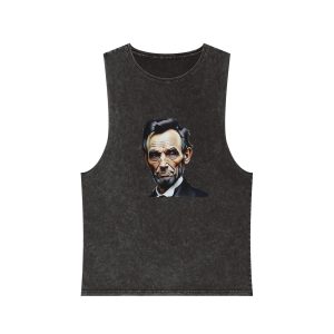 Abraham Lincoln 1 Unisex Stonewash Tank Top