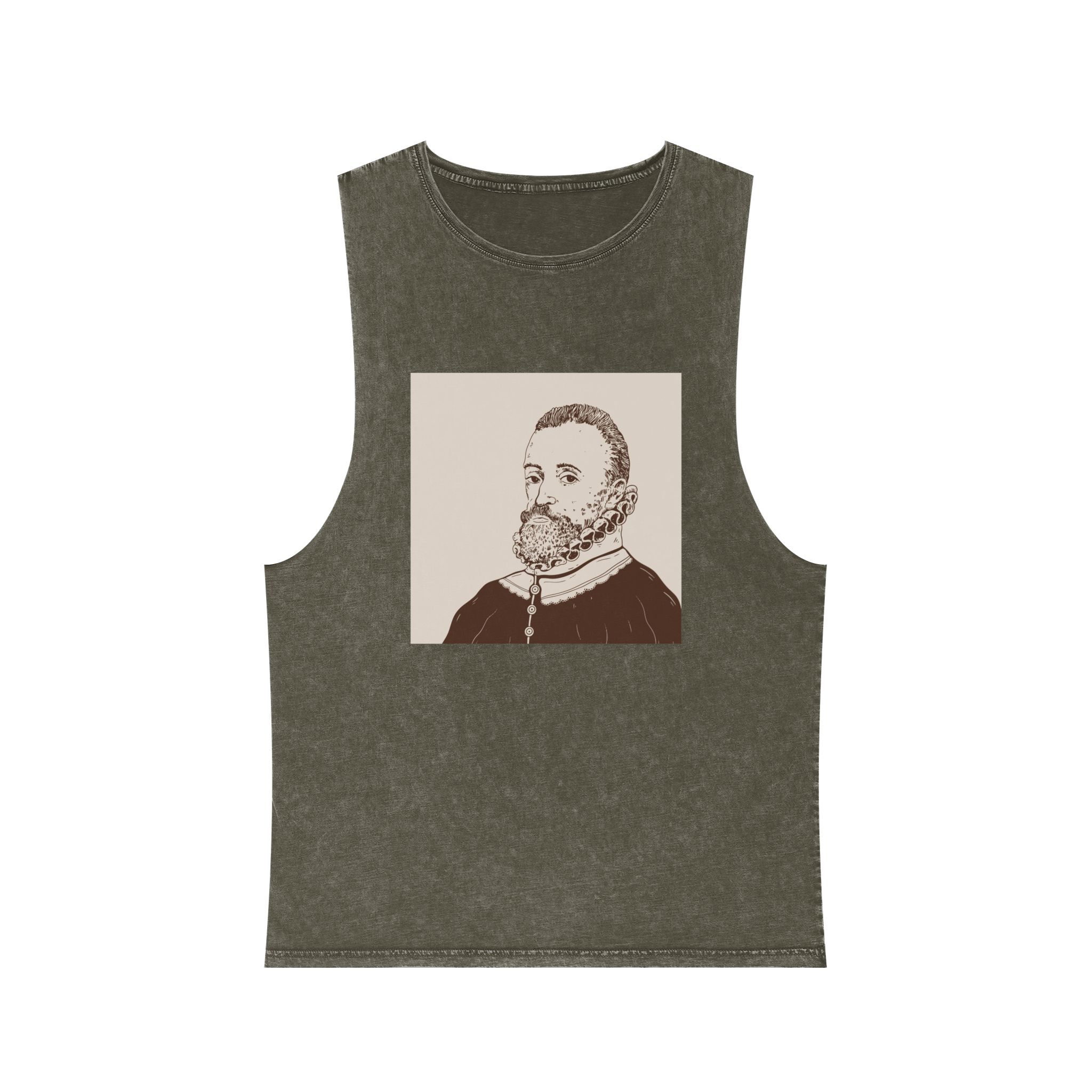 Historical Design E34CAD Unisex Stonewash Tank Top - Image 5
