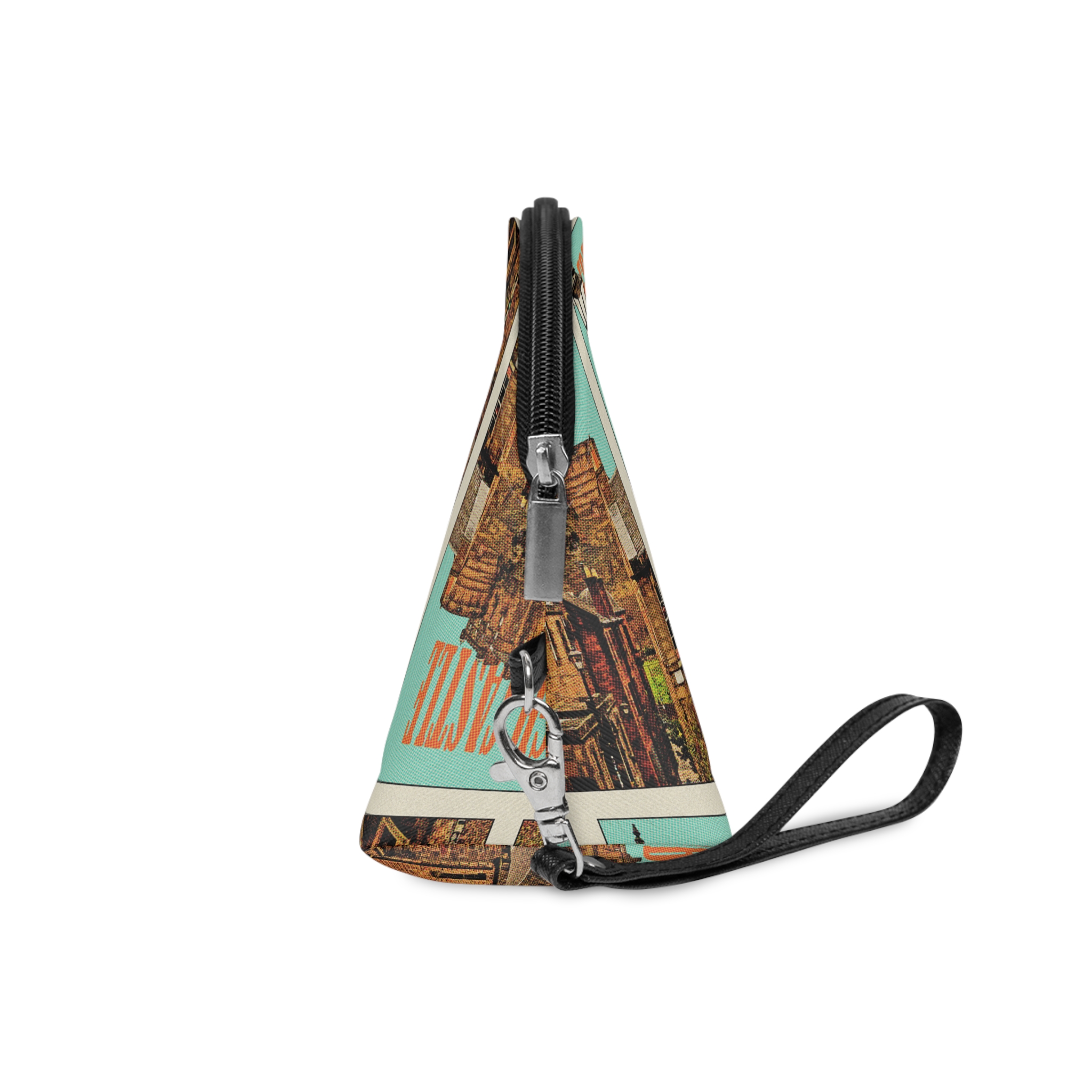 Edinburgh Castle Retro Travel Poster Makeup Bag - Image 3