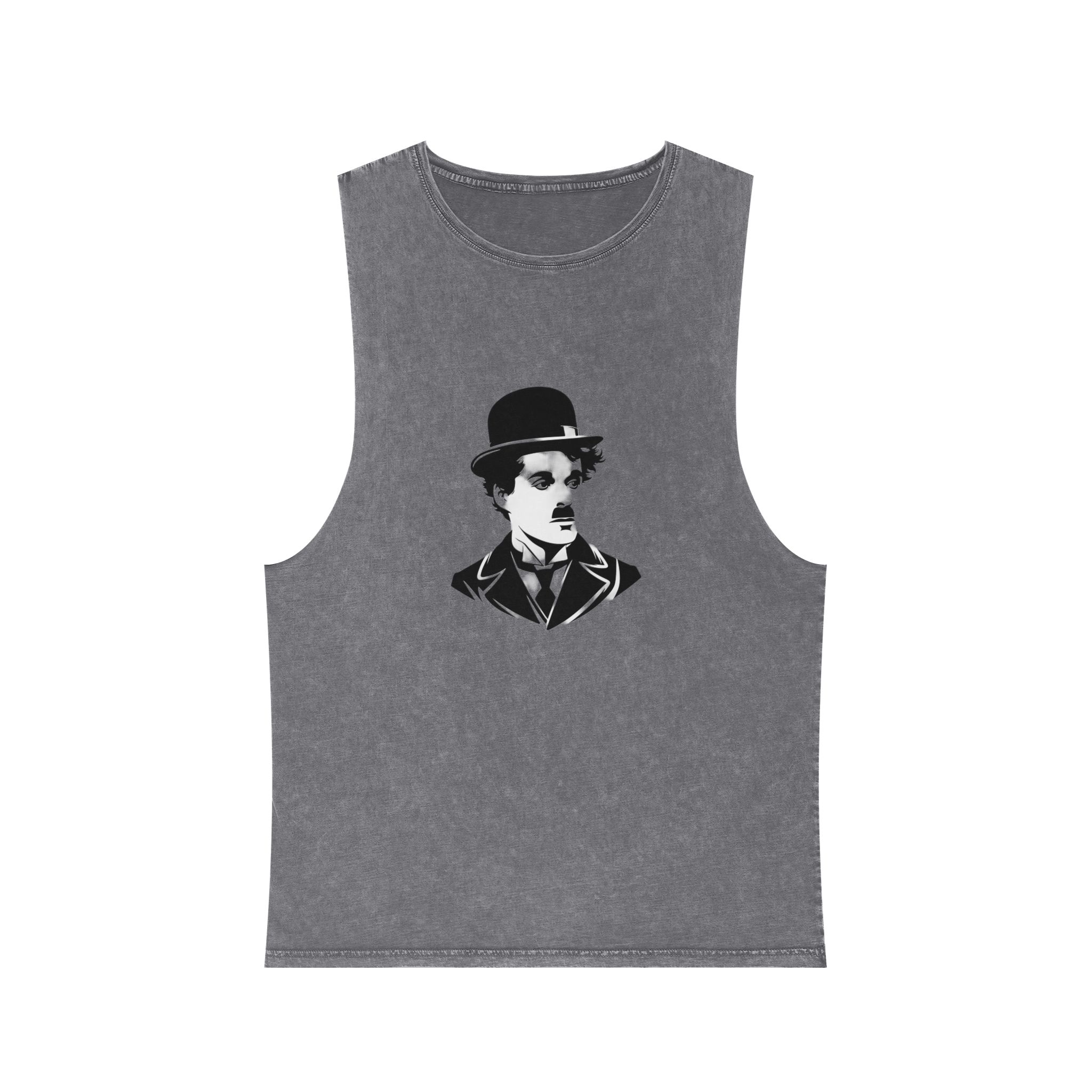 Charlie Chaplin Unisex Stonewash Tank Top - Image 9