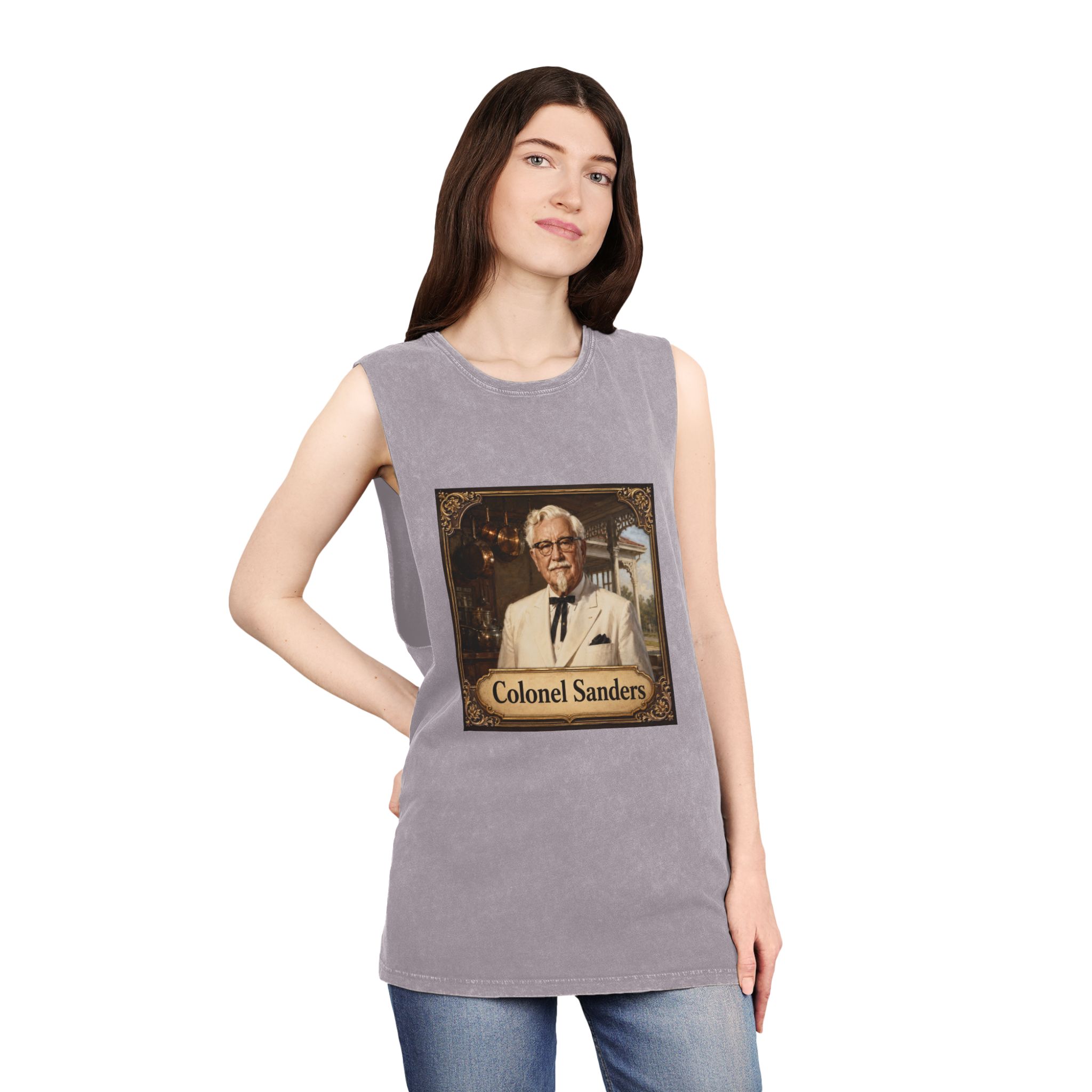 Colonel Sanders Unisex Stonewash Tank Top - Image 20