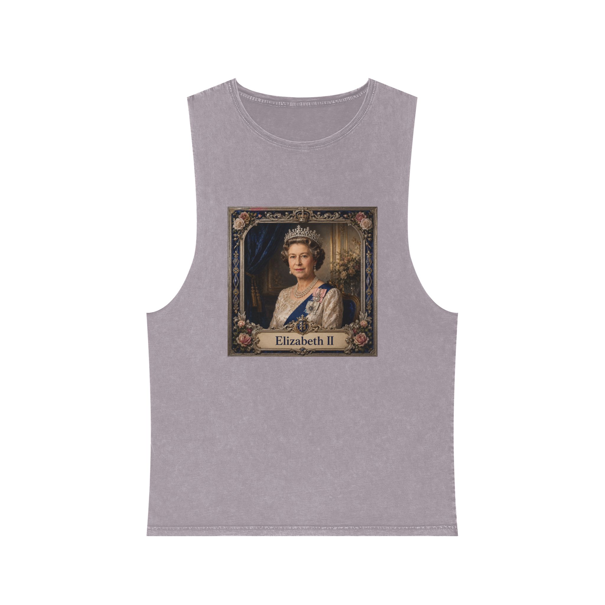 Elizabeth II Unisex Stonewash Tank Top - Image 17