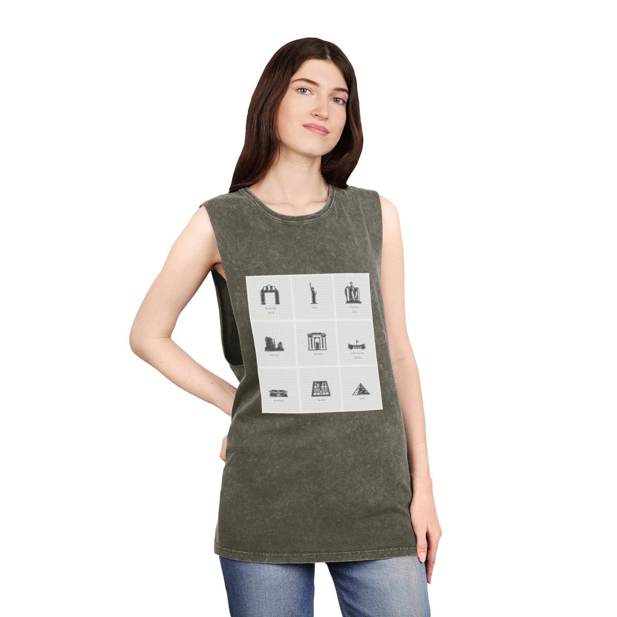 Historical Design E4DC99 Unisex Stonewash Tank Top - Image 8