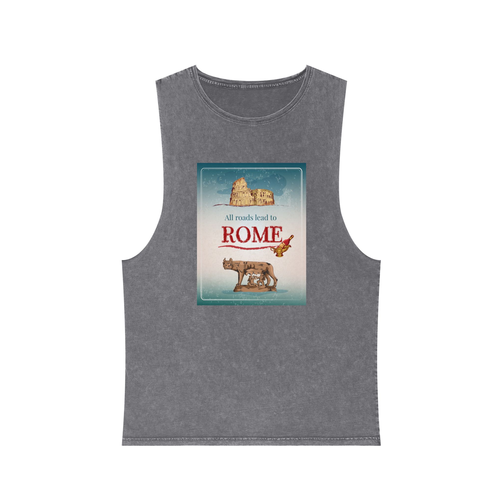 Historical Design E34B4F Unisex Stonewash Tank Top - Image 9