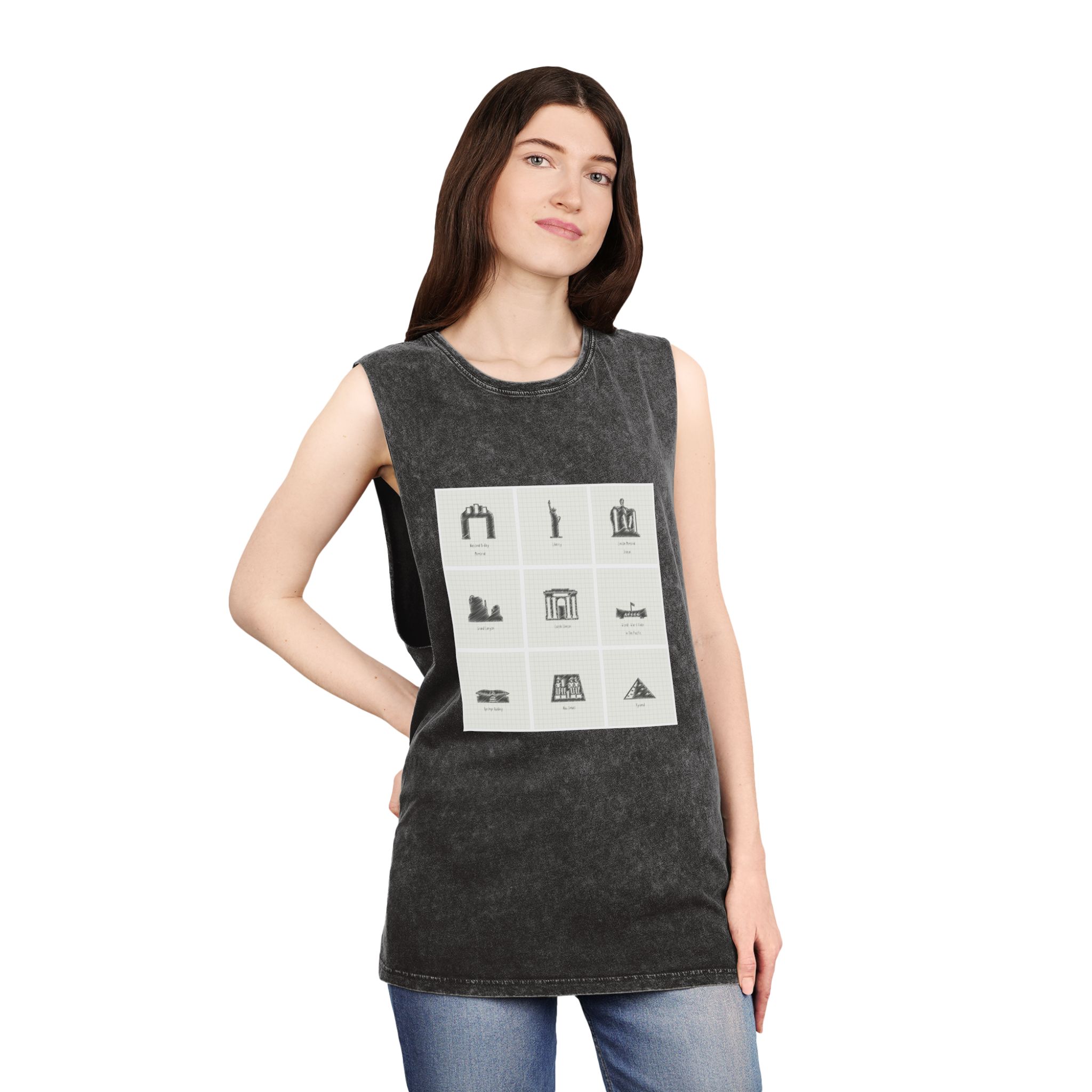 Historical Design E4DC99 Unisex Stonewash Tank Top - Image 4