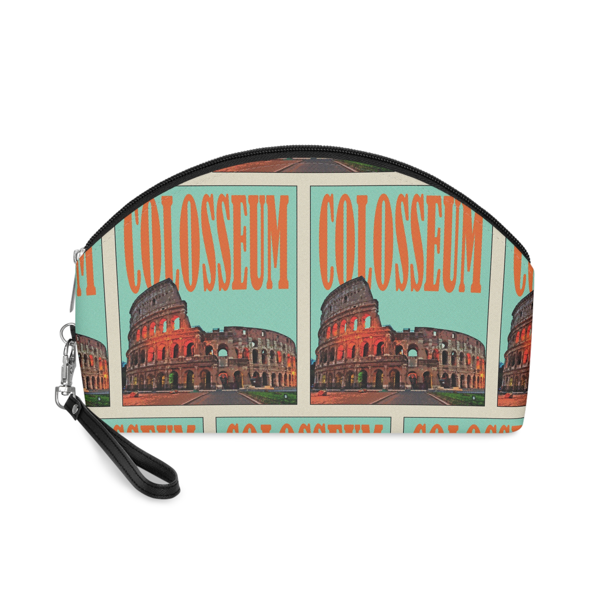 Colosseum Retro Travel Poster (1) Makeup Bag