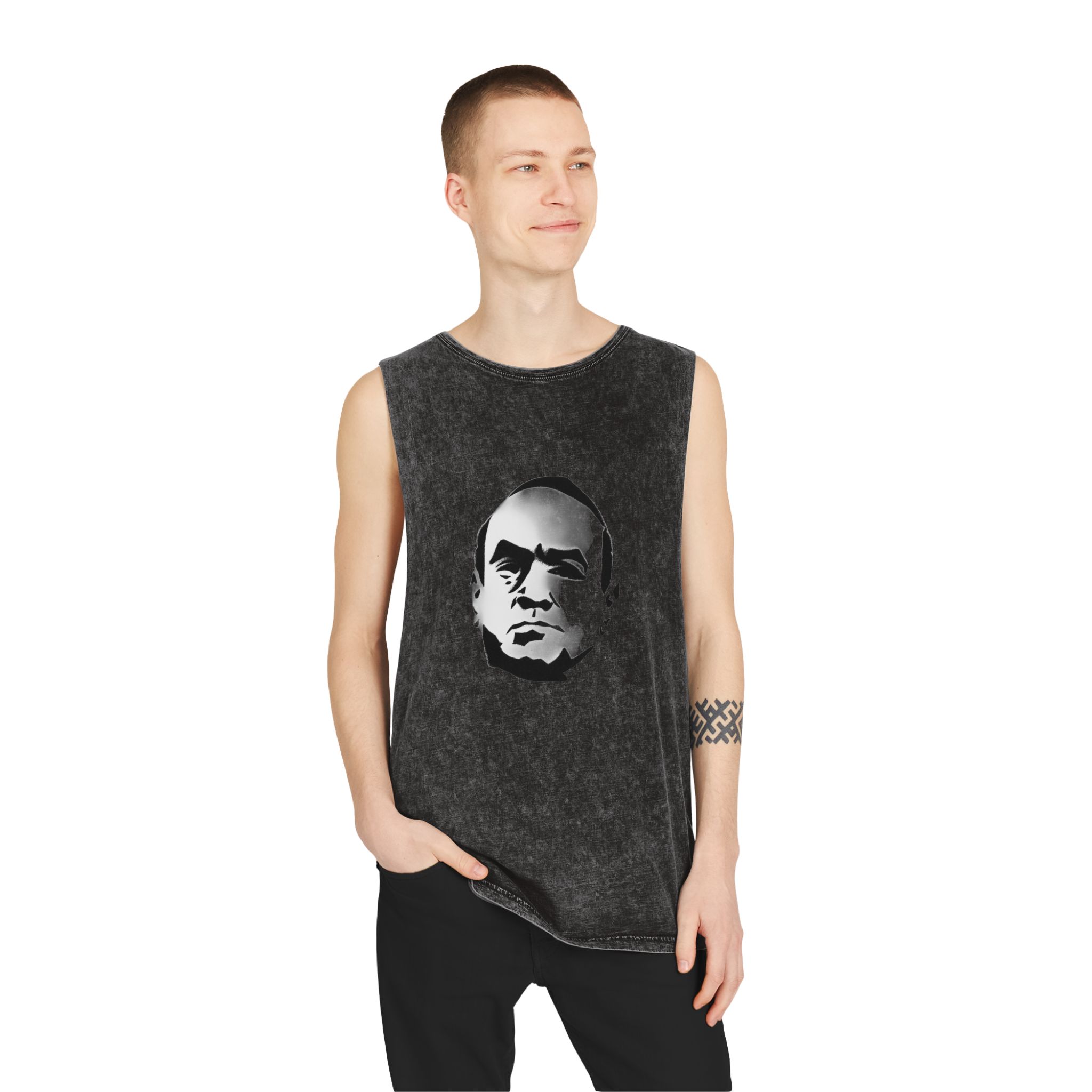 Al Capone V1 Unisex Stonewash Tank Top - Image 3
