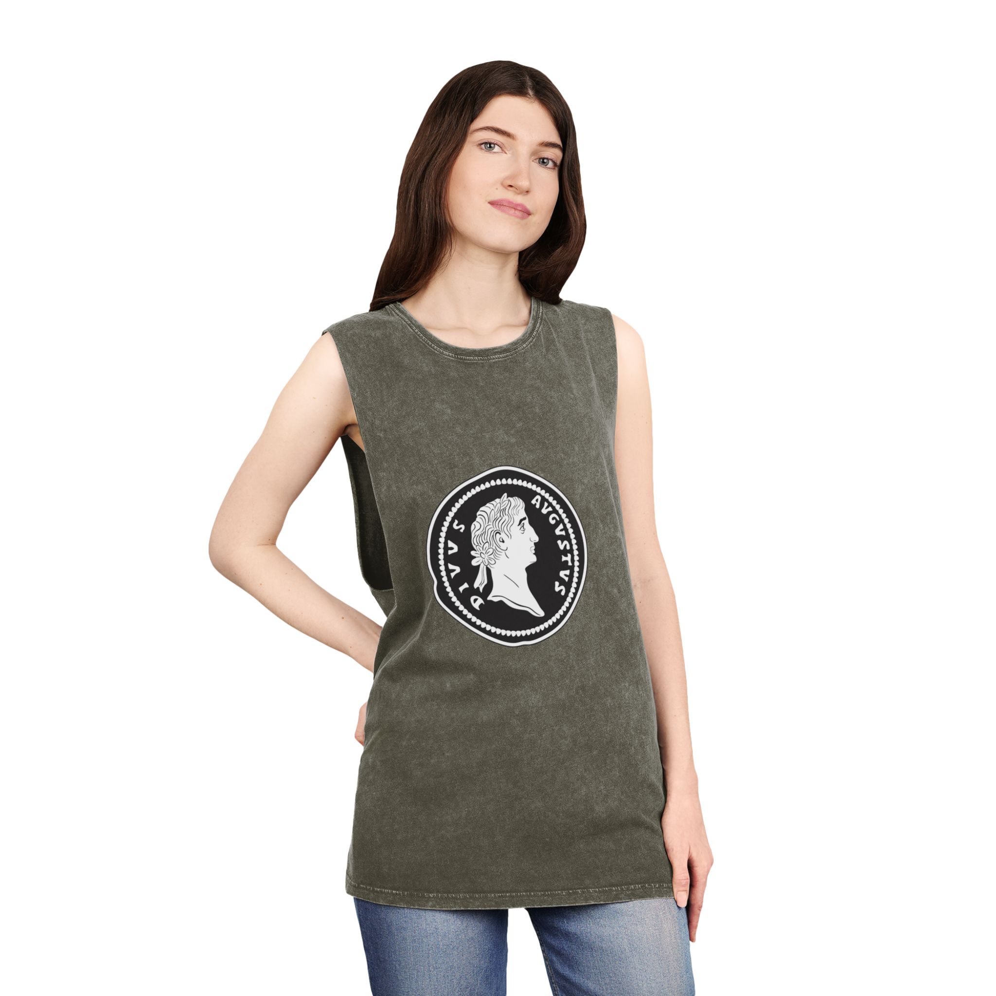 Historical Design E4E6D2 Unisex Stonewash Tank Top - Image 8