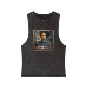 Yuri Gagarin Unisex Stonewash Tank Top