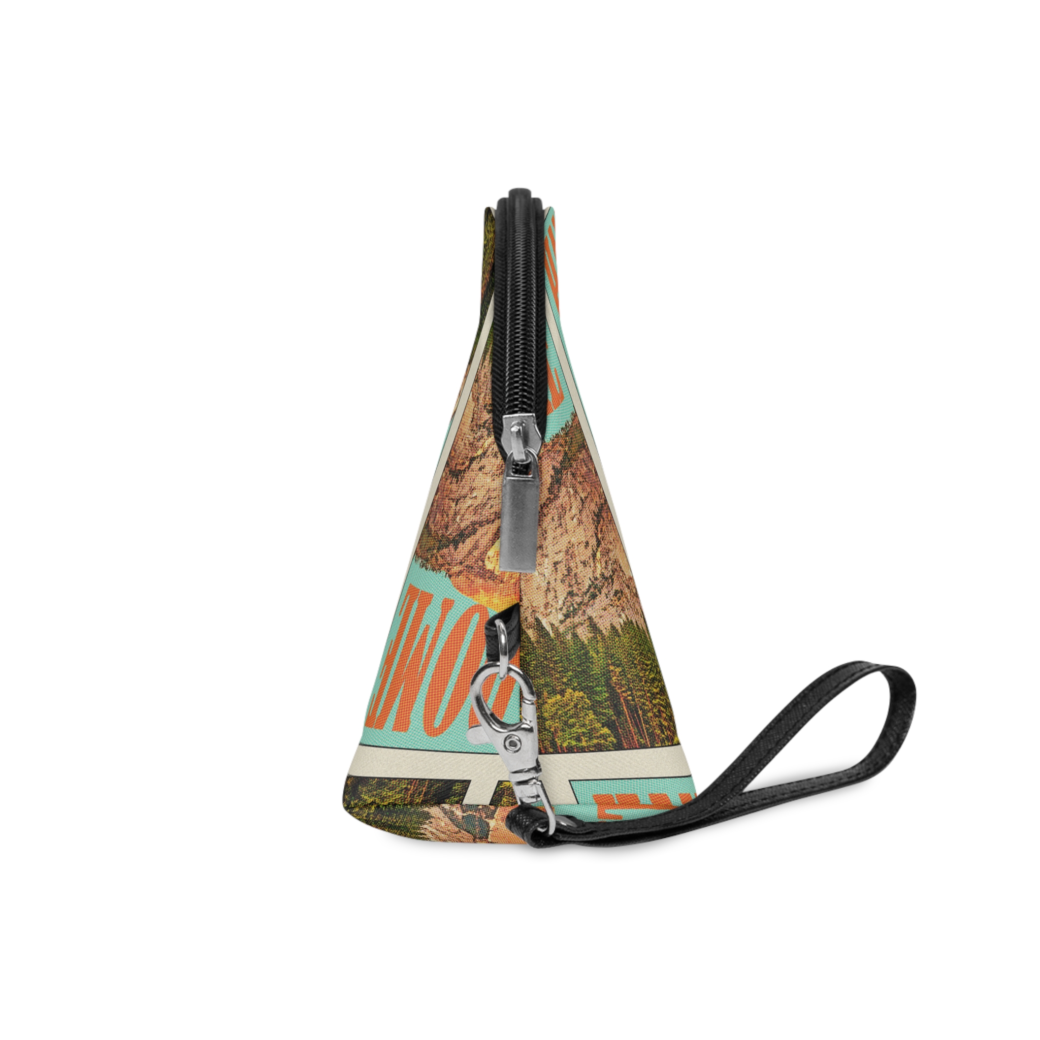 Half Dome Retro Travel Poster Makeup Bag - Image 3