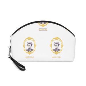 Hand Drawn Marie Curie Illustration Makeup Bag
