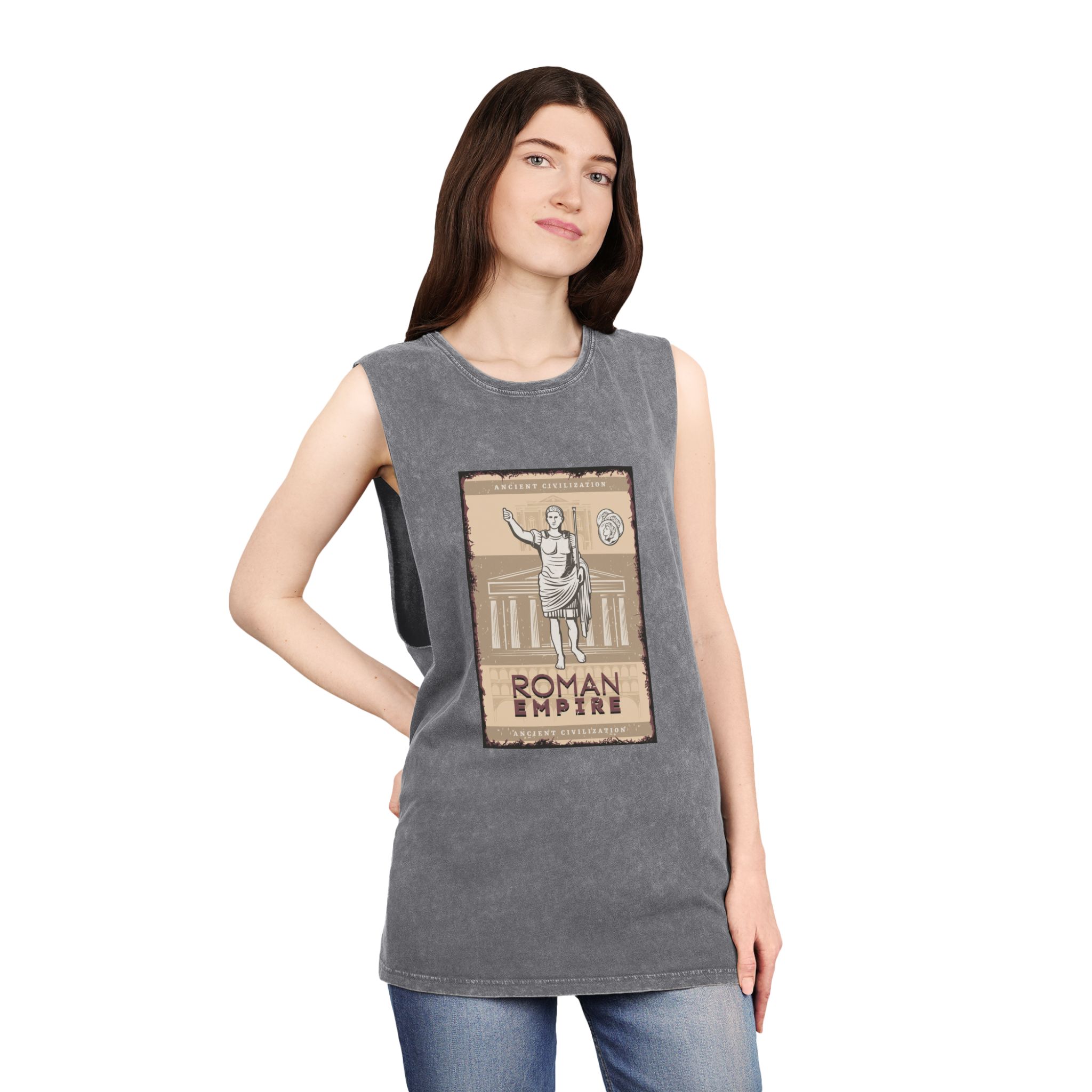 Historical Design 9A748A Unisex Stonewash Tank Top - Image 12
