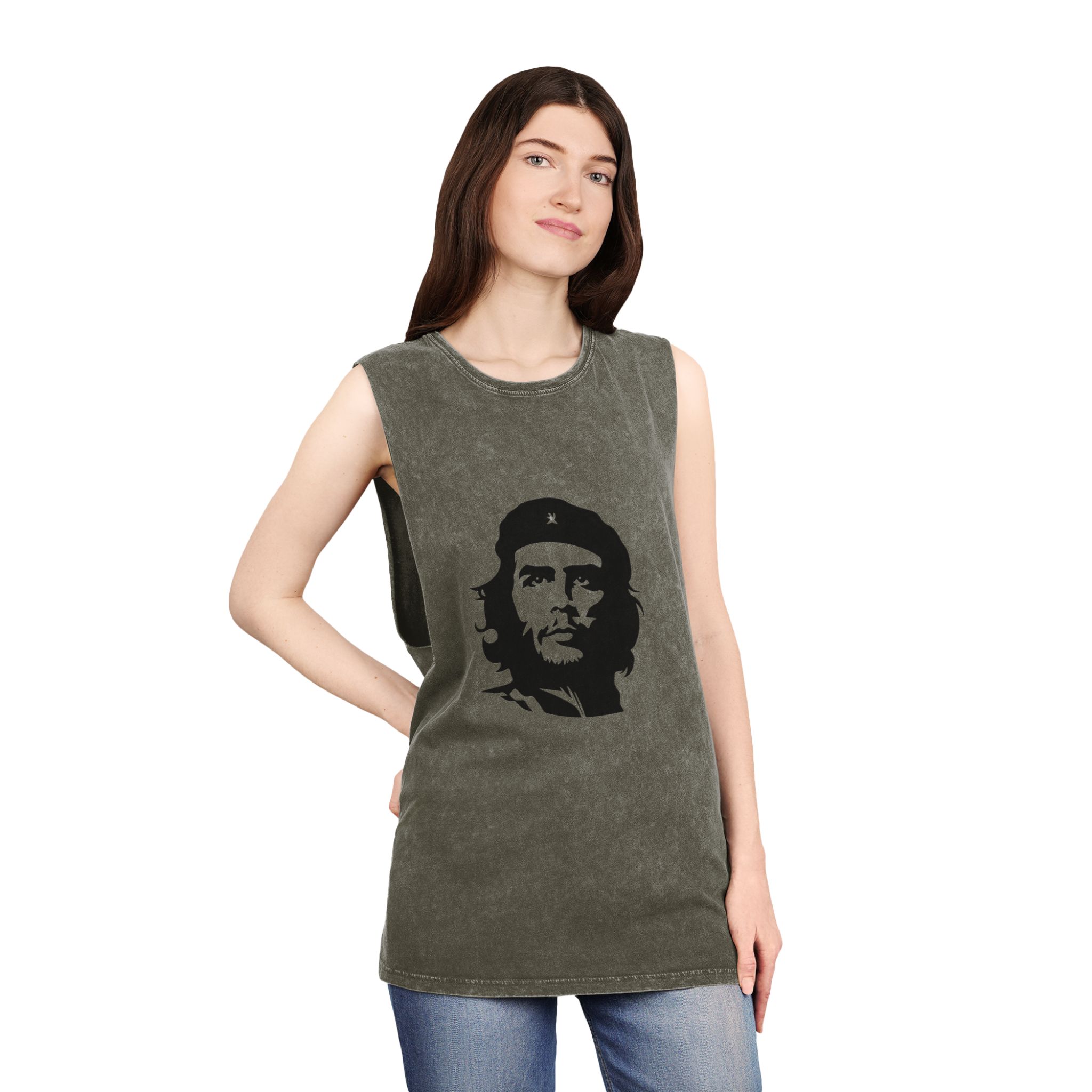Che Guevara Unisex Stonewash Tank Top - Image 8