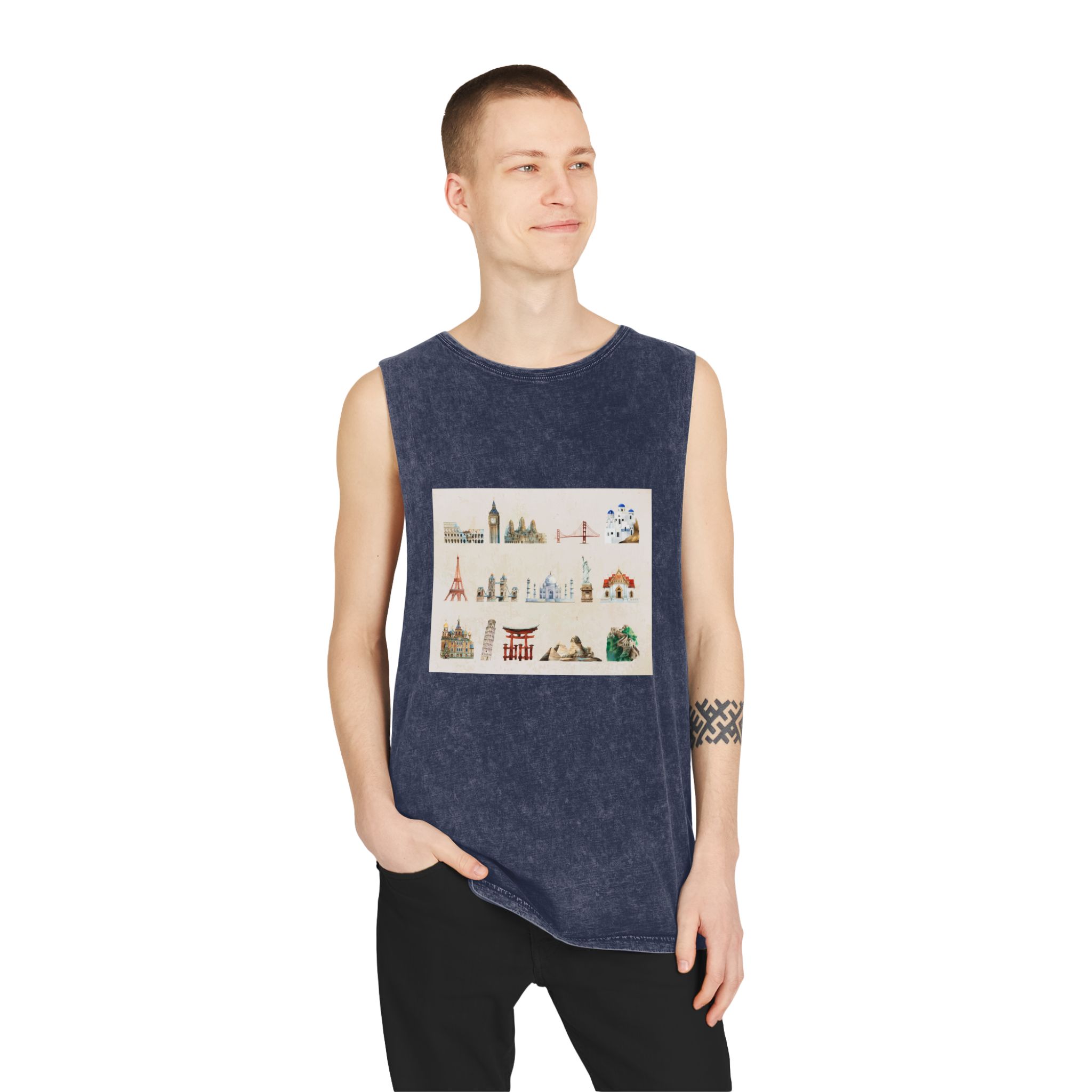 Historical Design 433673 Unisex Stonewash Tank Top - Image 15