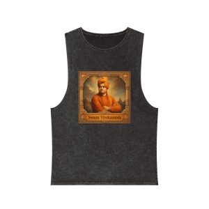 Swami Vivekananda Unisex Stonewash Tank Top