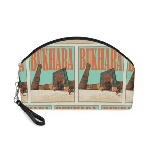 Bukhara Retro Travel Poster (1) Makeup Bag