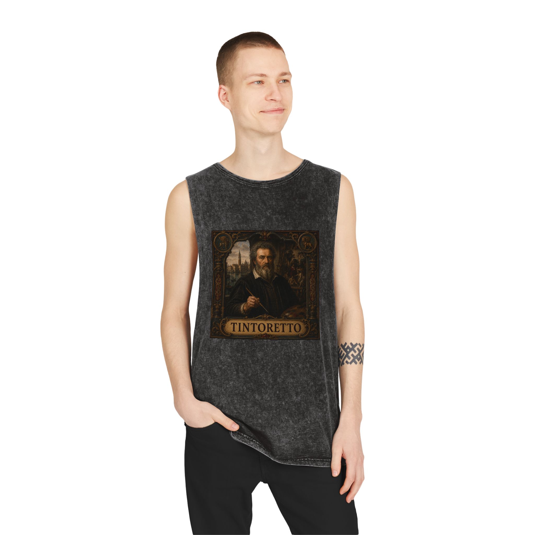 Tintoretto Unisex Stonewash Tank Top - Image 3