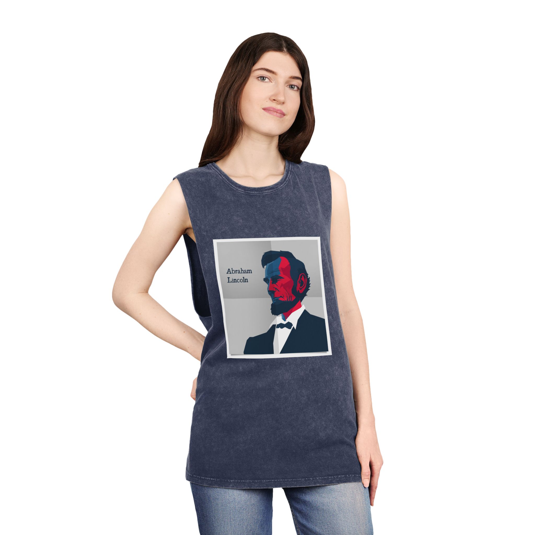 Historical Design 235DEF Unisex Stonewash Tank Top - Image 16