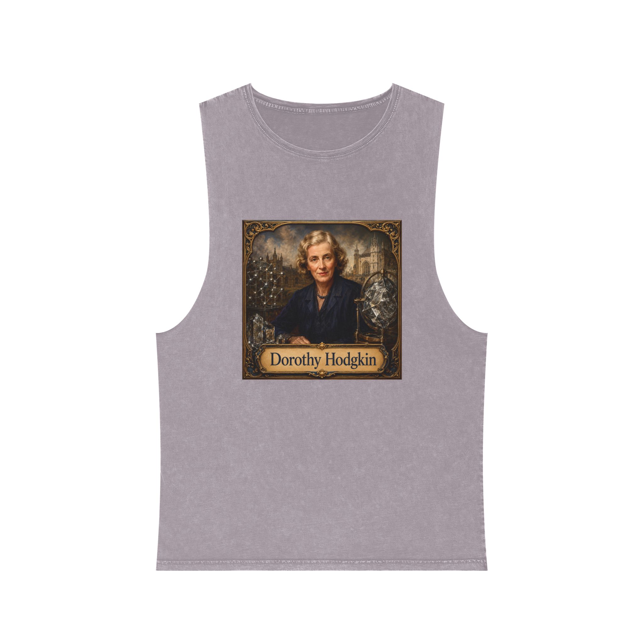 Dorothy Hodgkin Unisex Stonewash Tank Top - Image 17