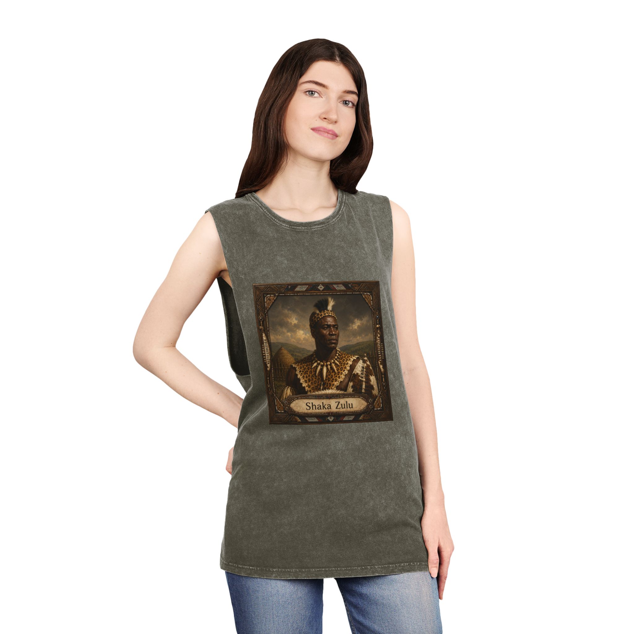 Shaka Zulu Unisex Stonewash Tank Top - Image 8