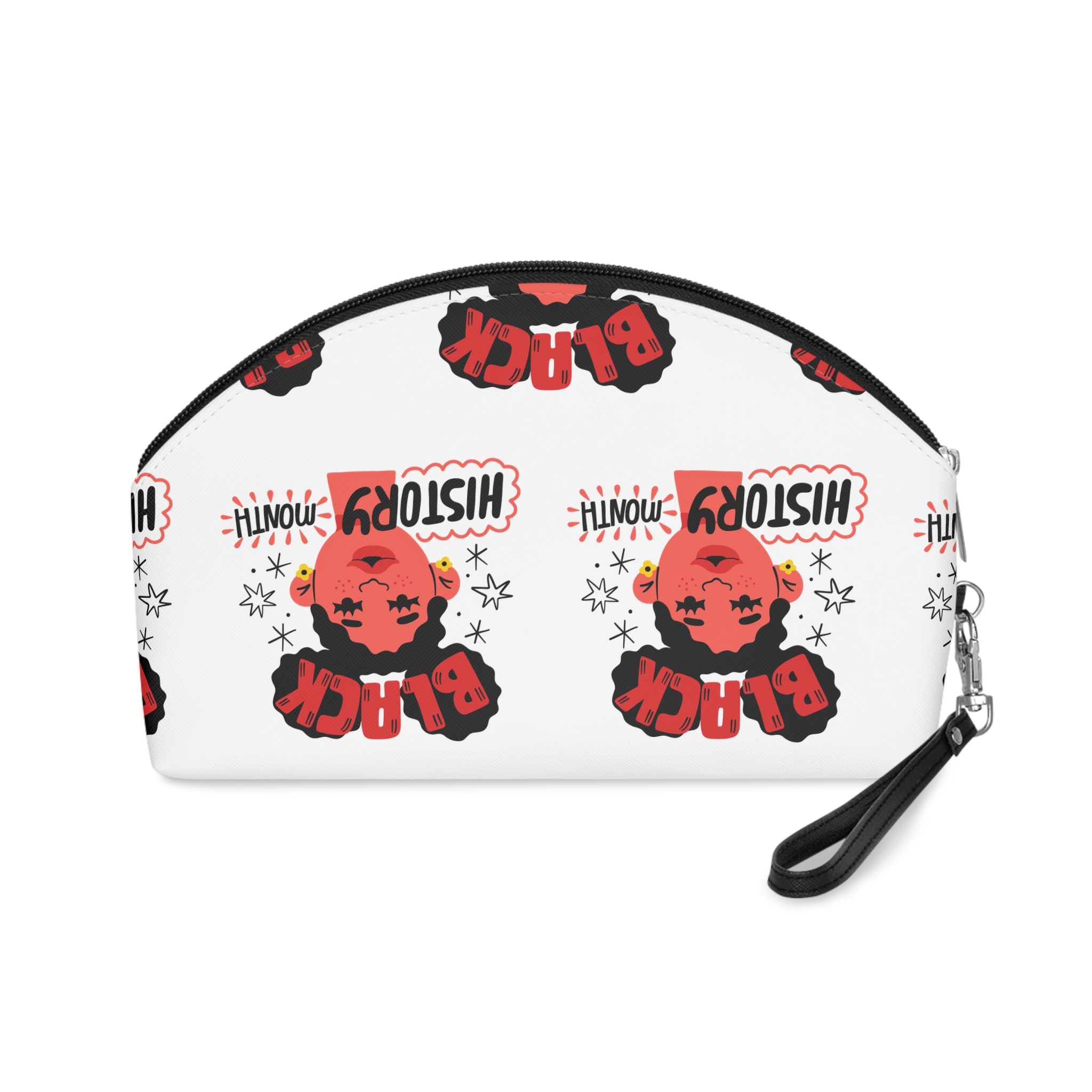 Flat Text Illustration Black History Month Celebration Makeup Bag - Image 2
