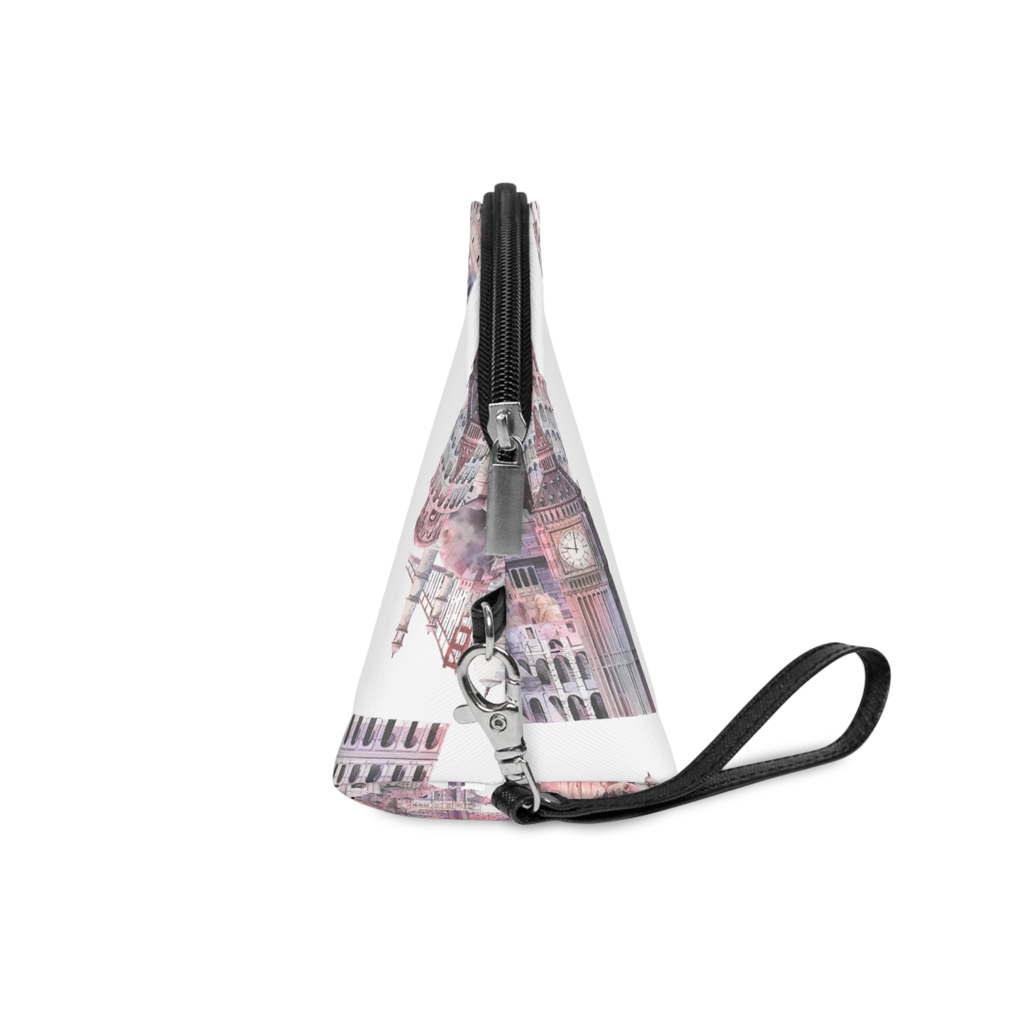 Collection Architectural Landmarks Painted By Watercolor Makeup Bag - Image 3