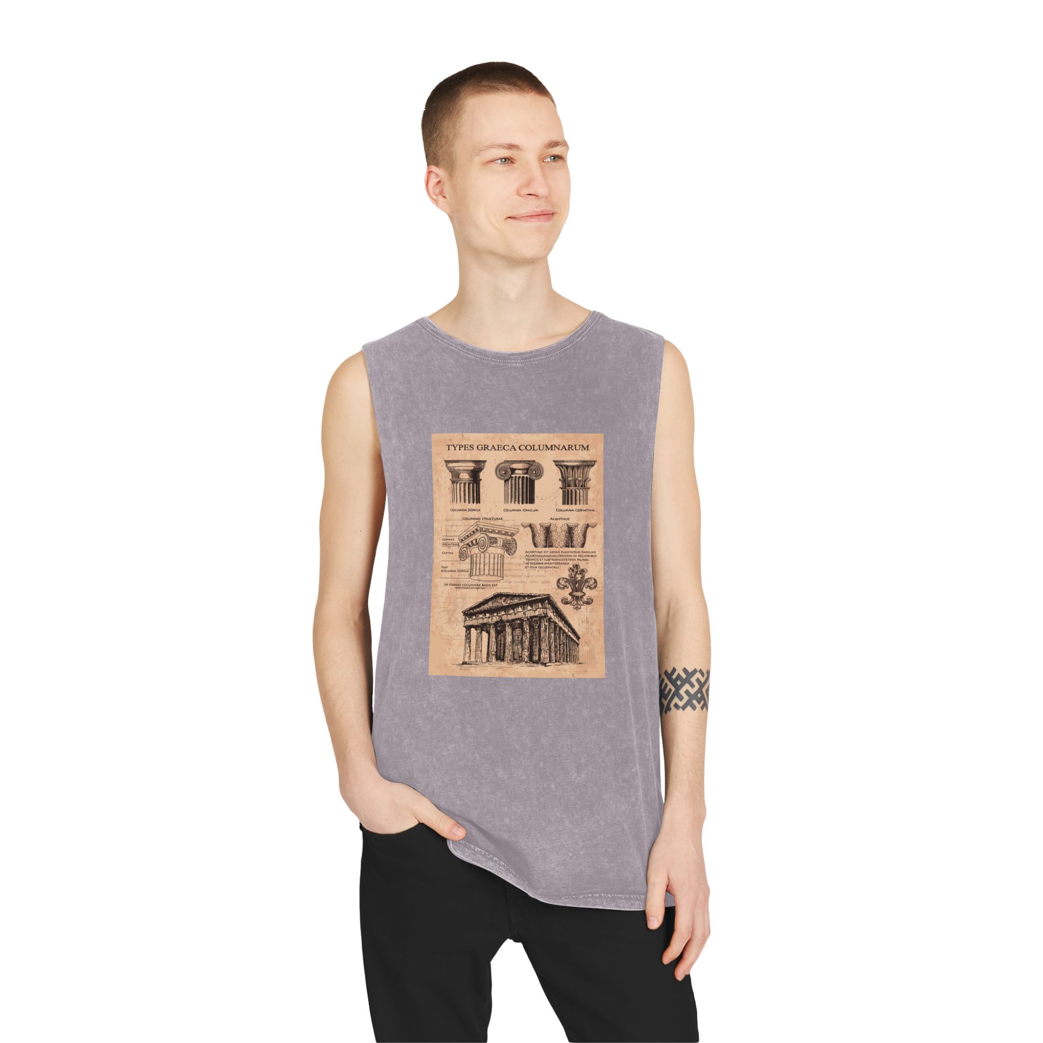 Historical Design E022AA Unisex Stonewash Tank Top - Image 19