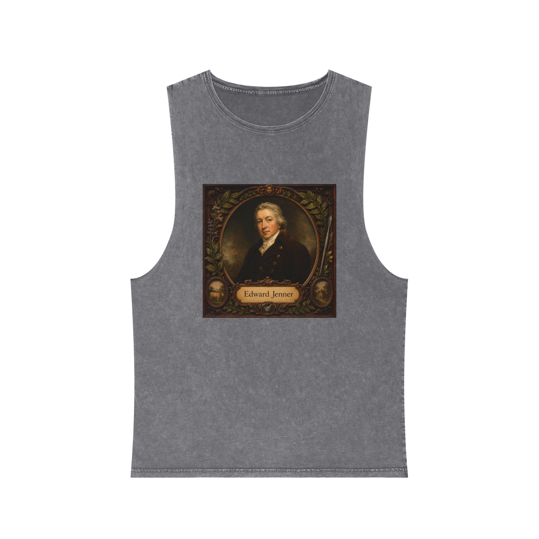 Edward Jenner Unisex Stonewash Tank Top - Image 9