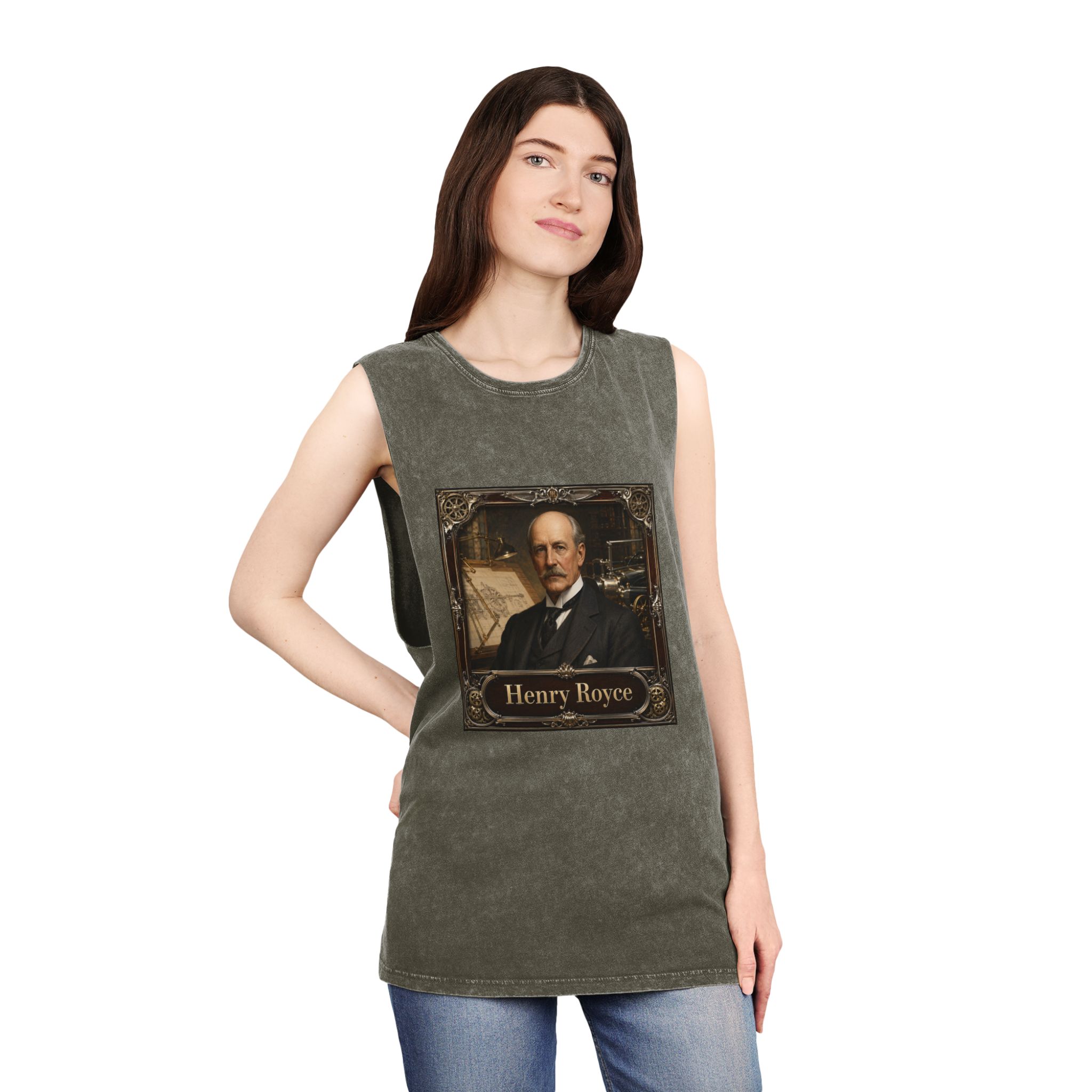 Henry Royce Unisex Stonewash Tank Top - Image 8