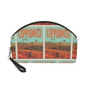 Cappadocia Retro Travel Poster Makeup Bag