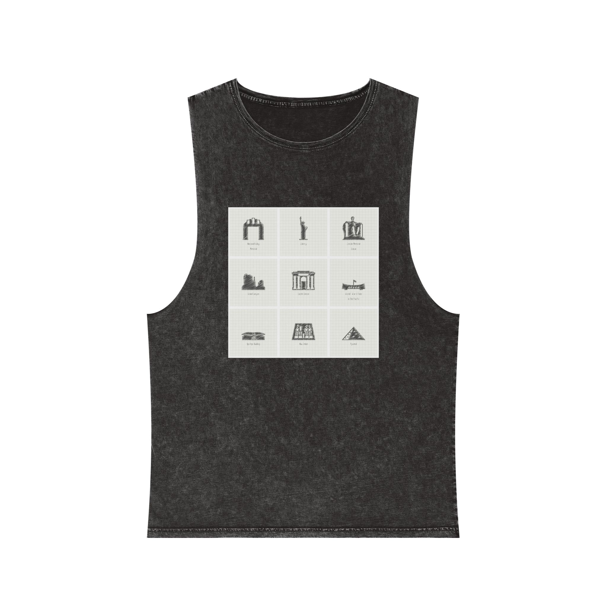 Historical Design E4DC99 Unisex Stonewash Tank Top