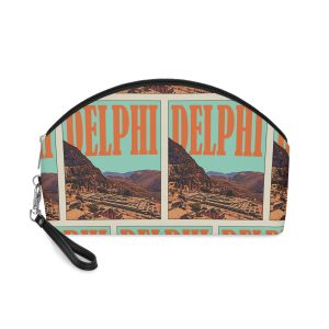 Delphi Retro Travel Poster Makeup Bag