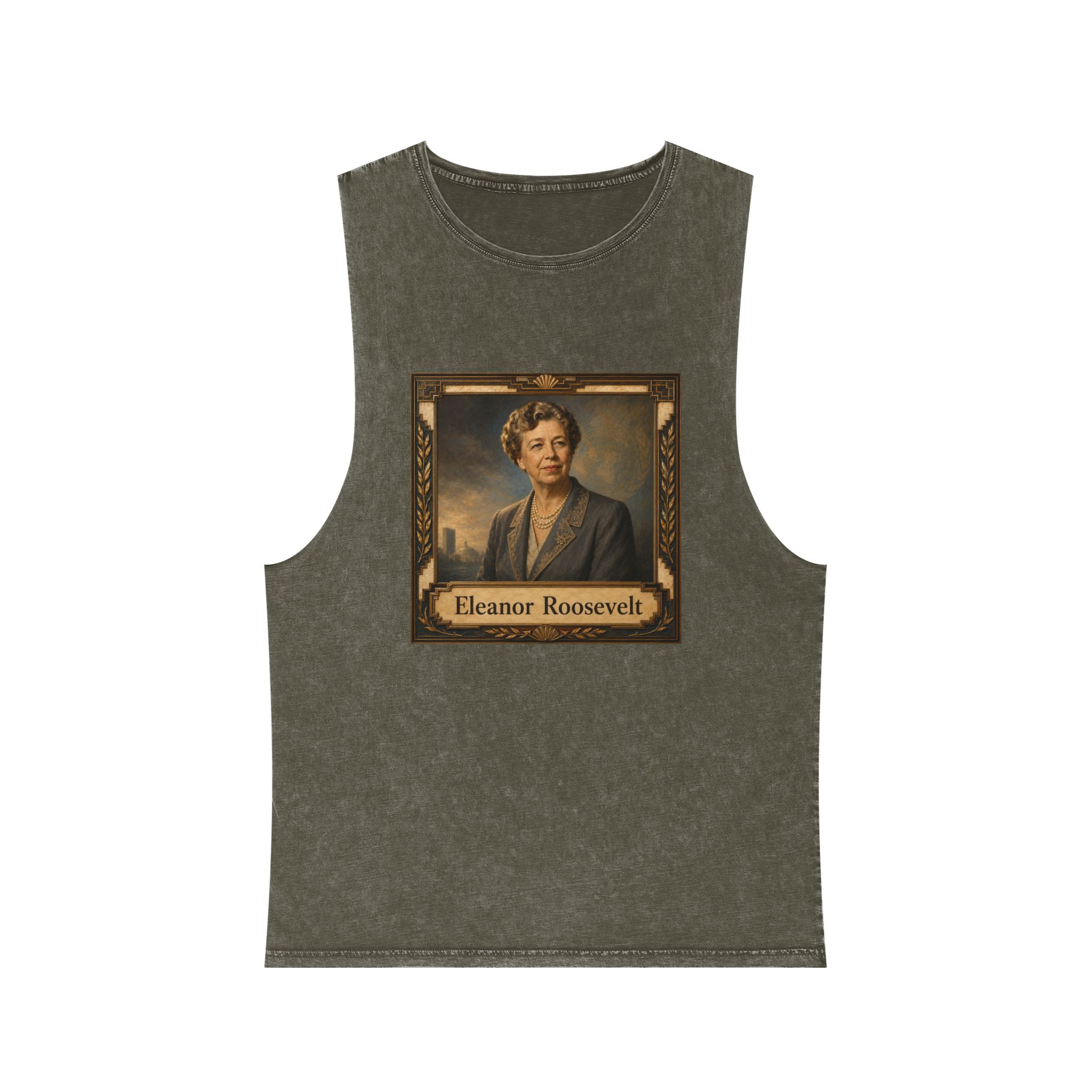 Eleanor Roosevelt Unisex Stonewash Tank Top - Image 5