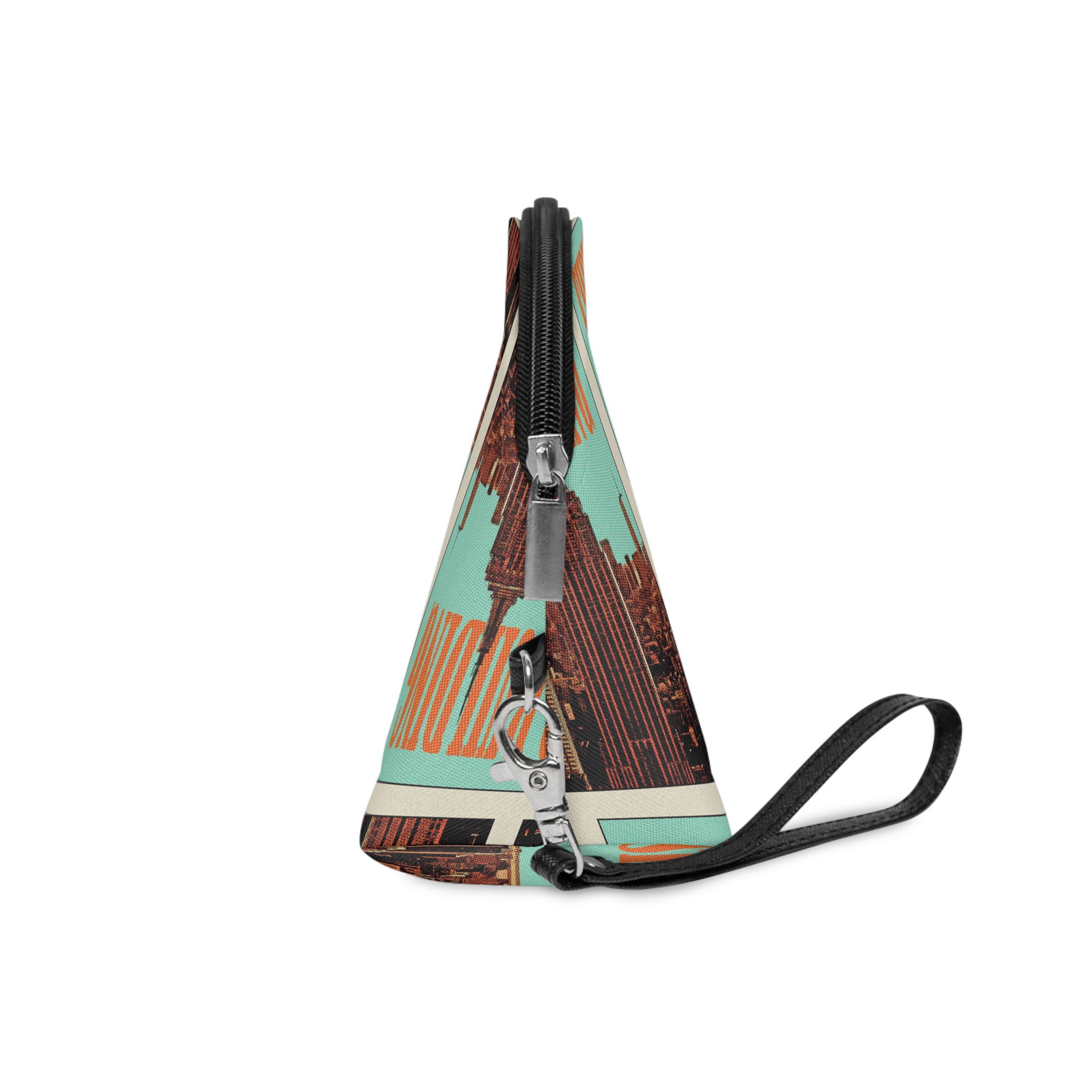 Chrysler Building Retro Travel Poster Makeup Bag - Image 3