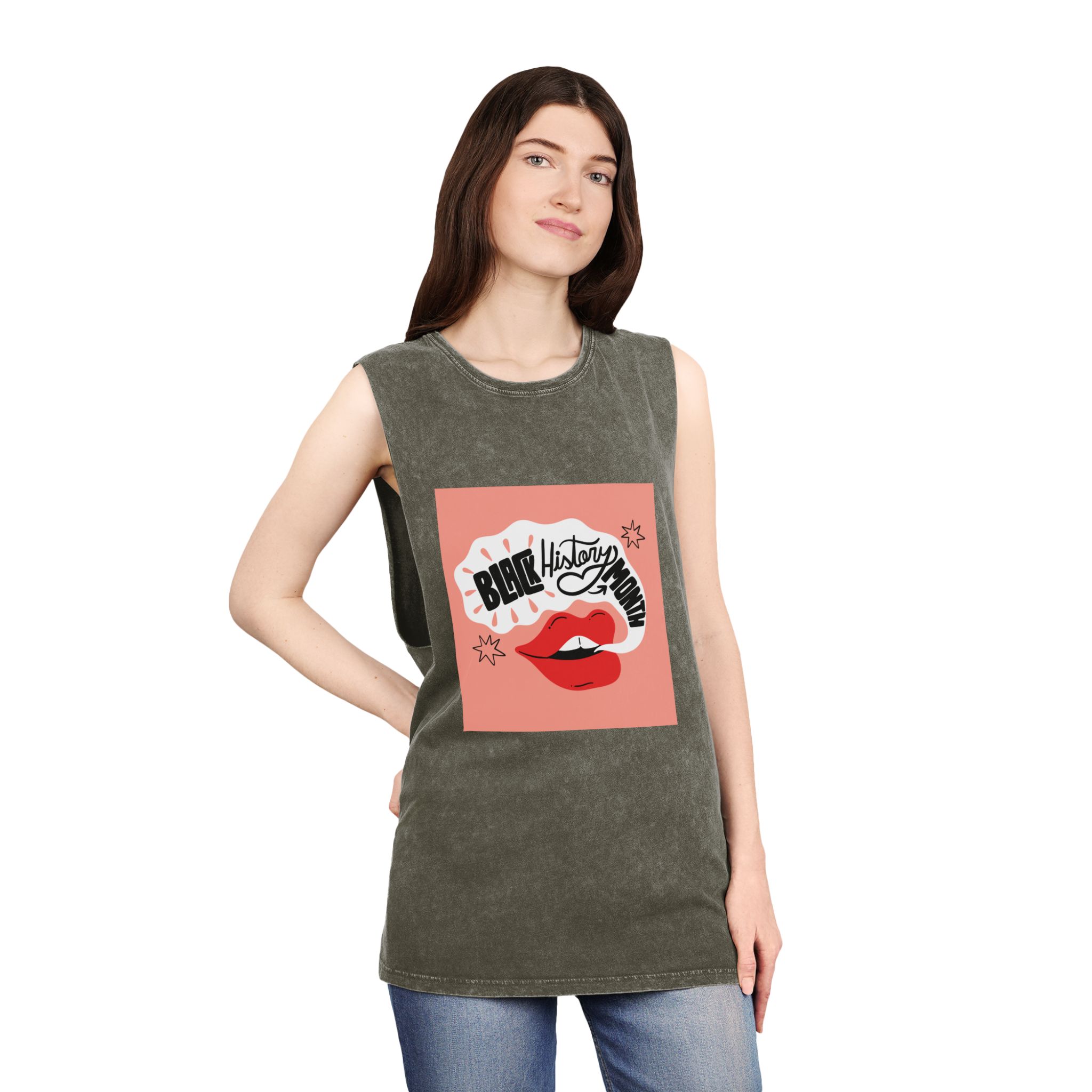 Historical Design A98C85 Unisex Stonewash Tank Top - Image 8