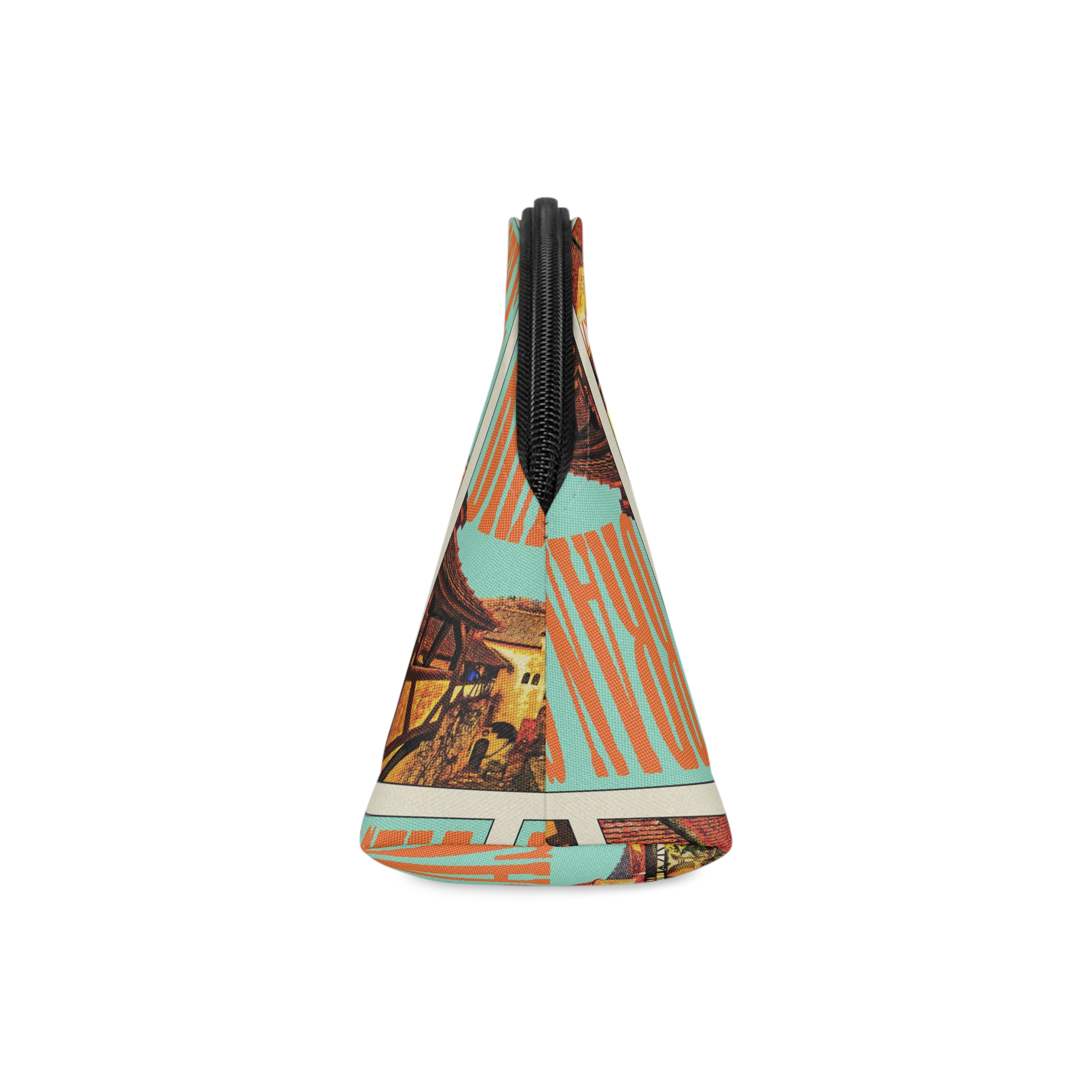 Bran Castle Retro Travel Poster (1) Makeup Bag - Image 4
