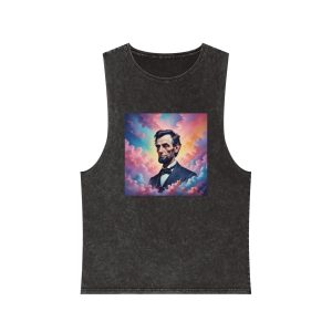 Abraham Lincoln6 Unisex Stonewash Tank Top