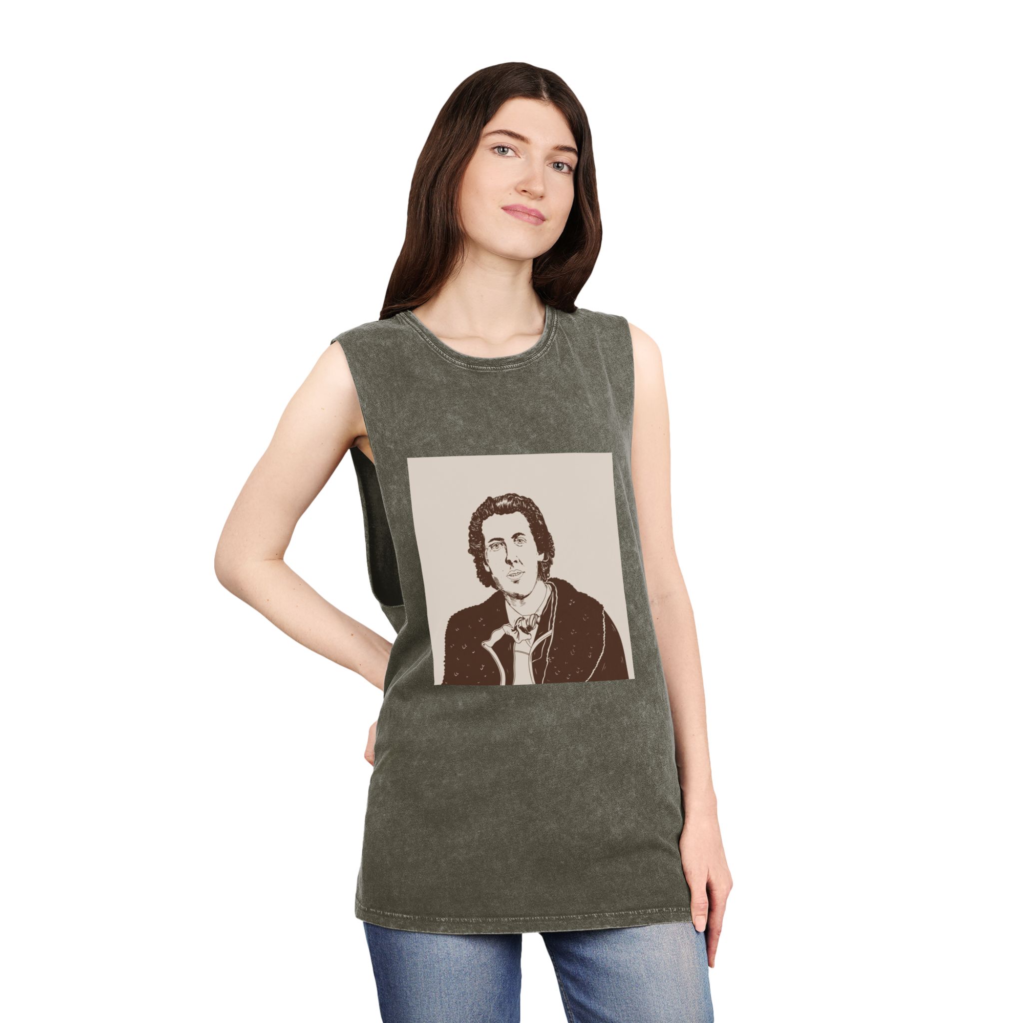 Historical Design 3EDFE4 Unisex Stonewash Tank Top - Image 8