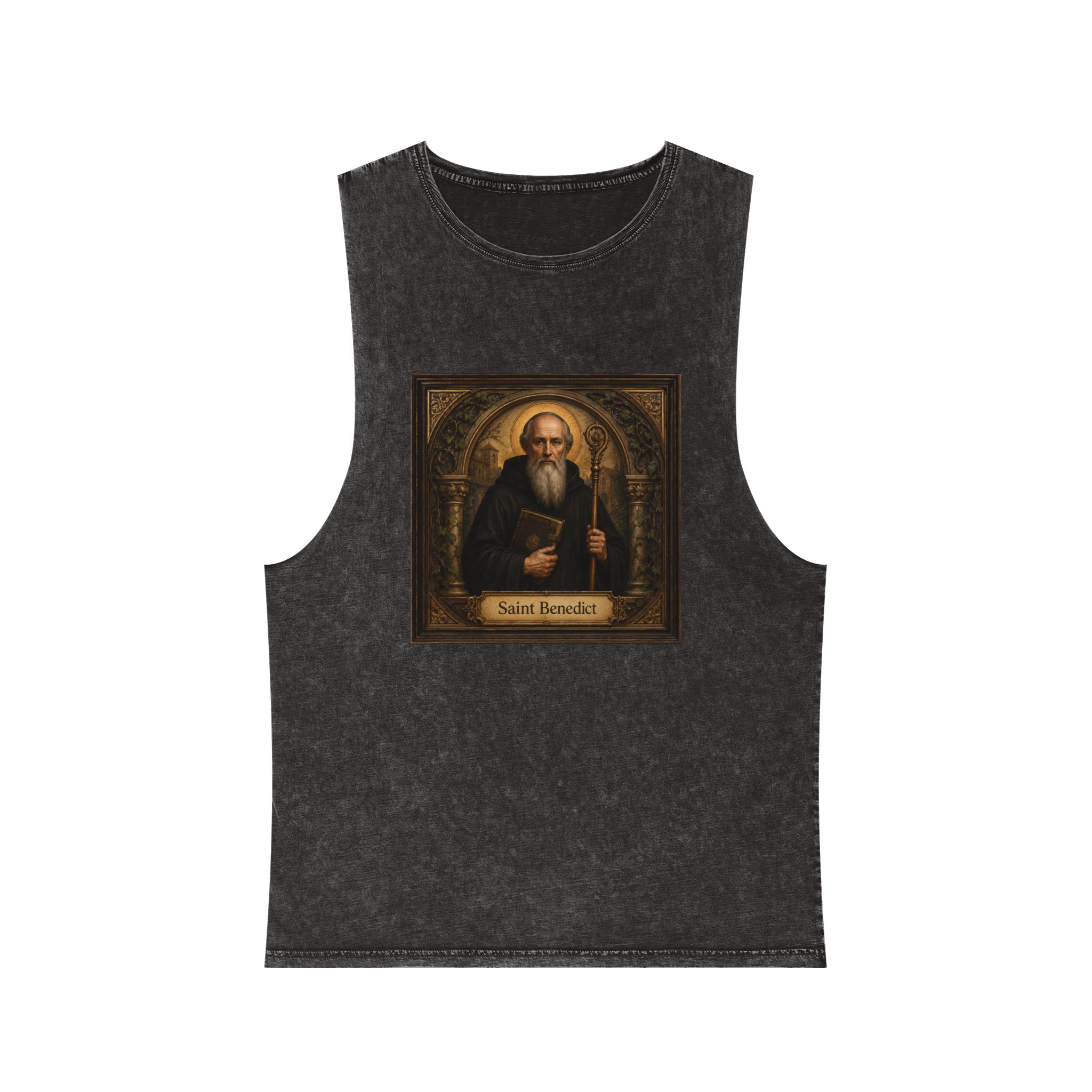 Saint Benedict Unisex Stonewash Tank Top